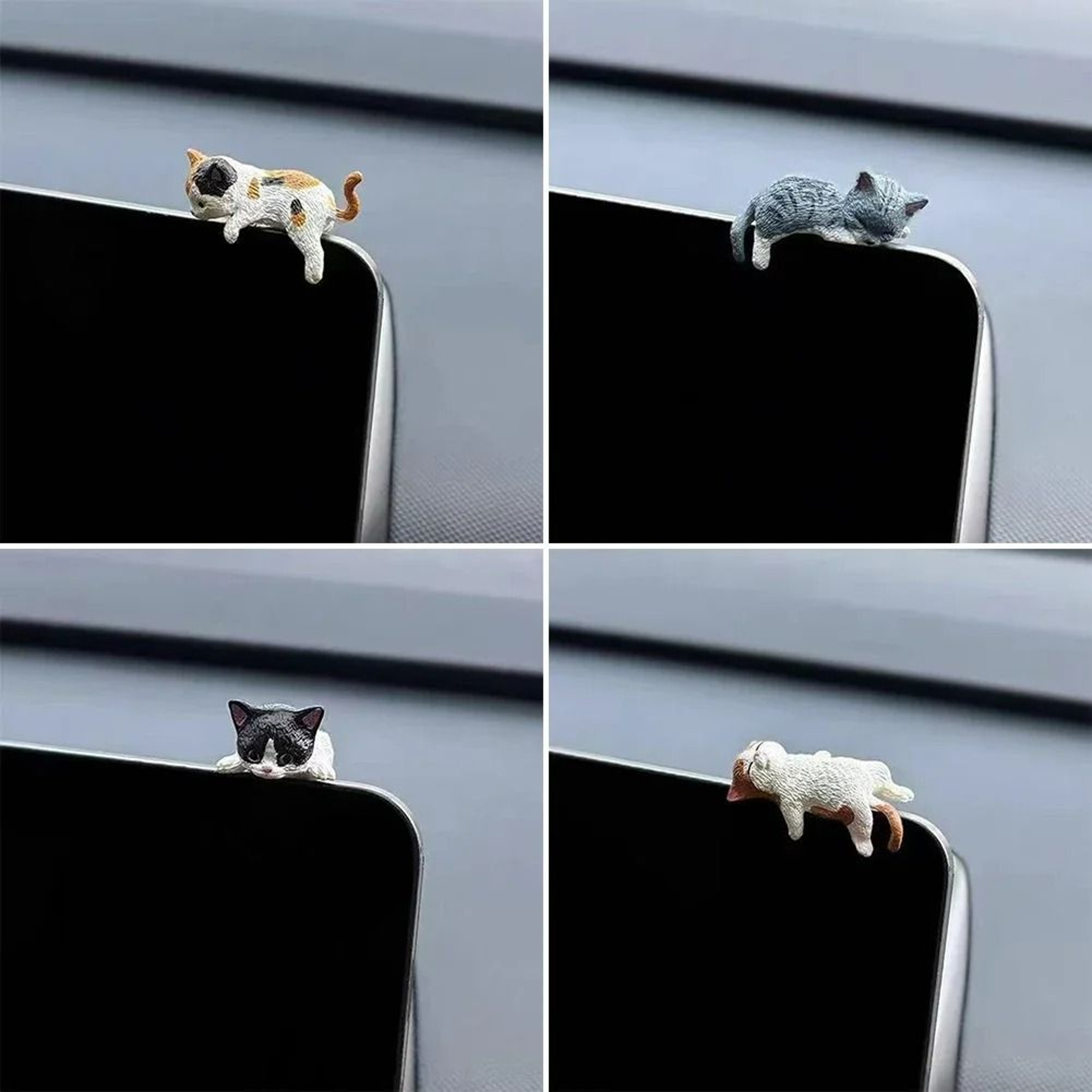 5Pack Mini Cartoon Cat Screen Edge Ornaments 4