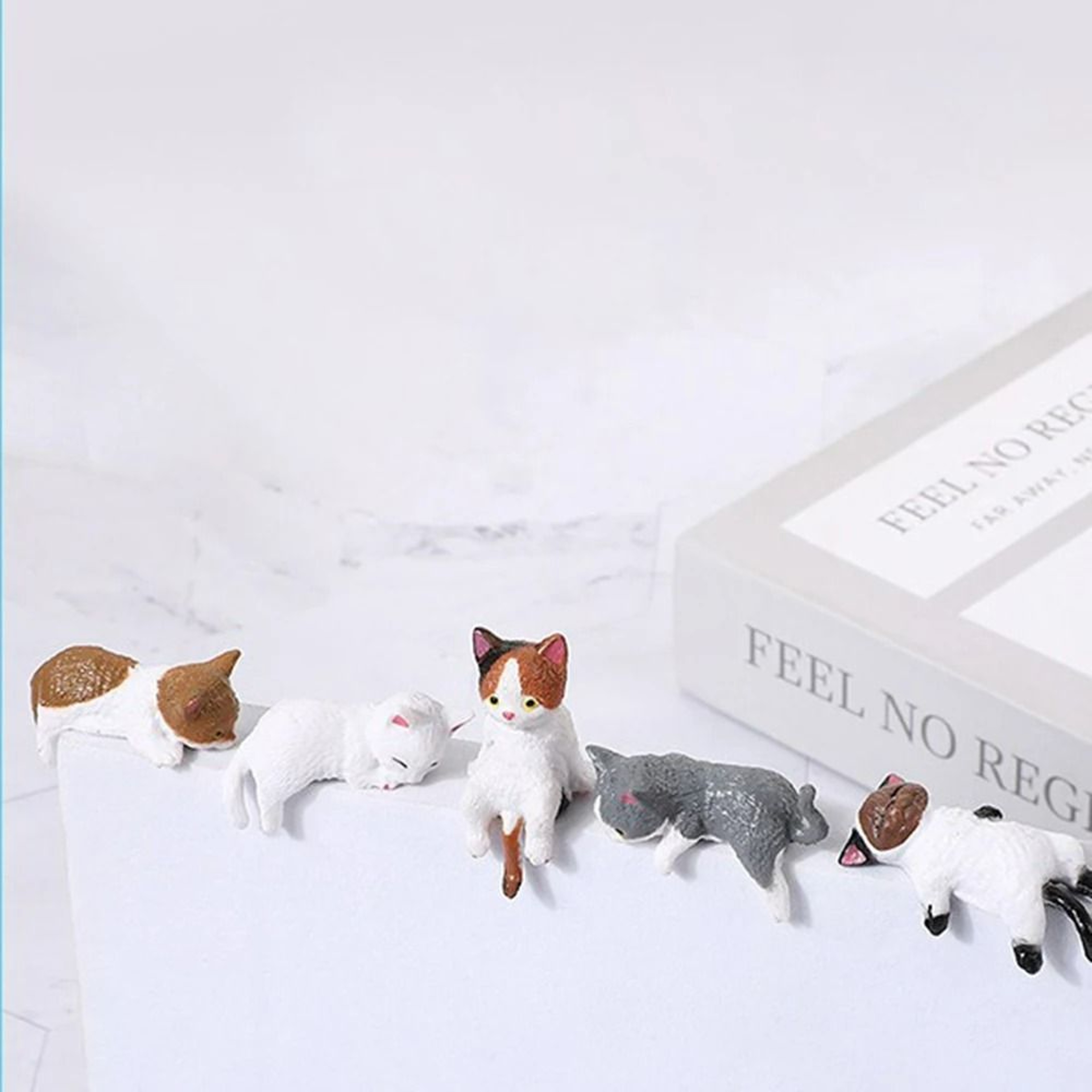 5Pack Mini Cartoon Cat Screen Edge Ornaments 5