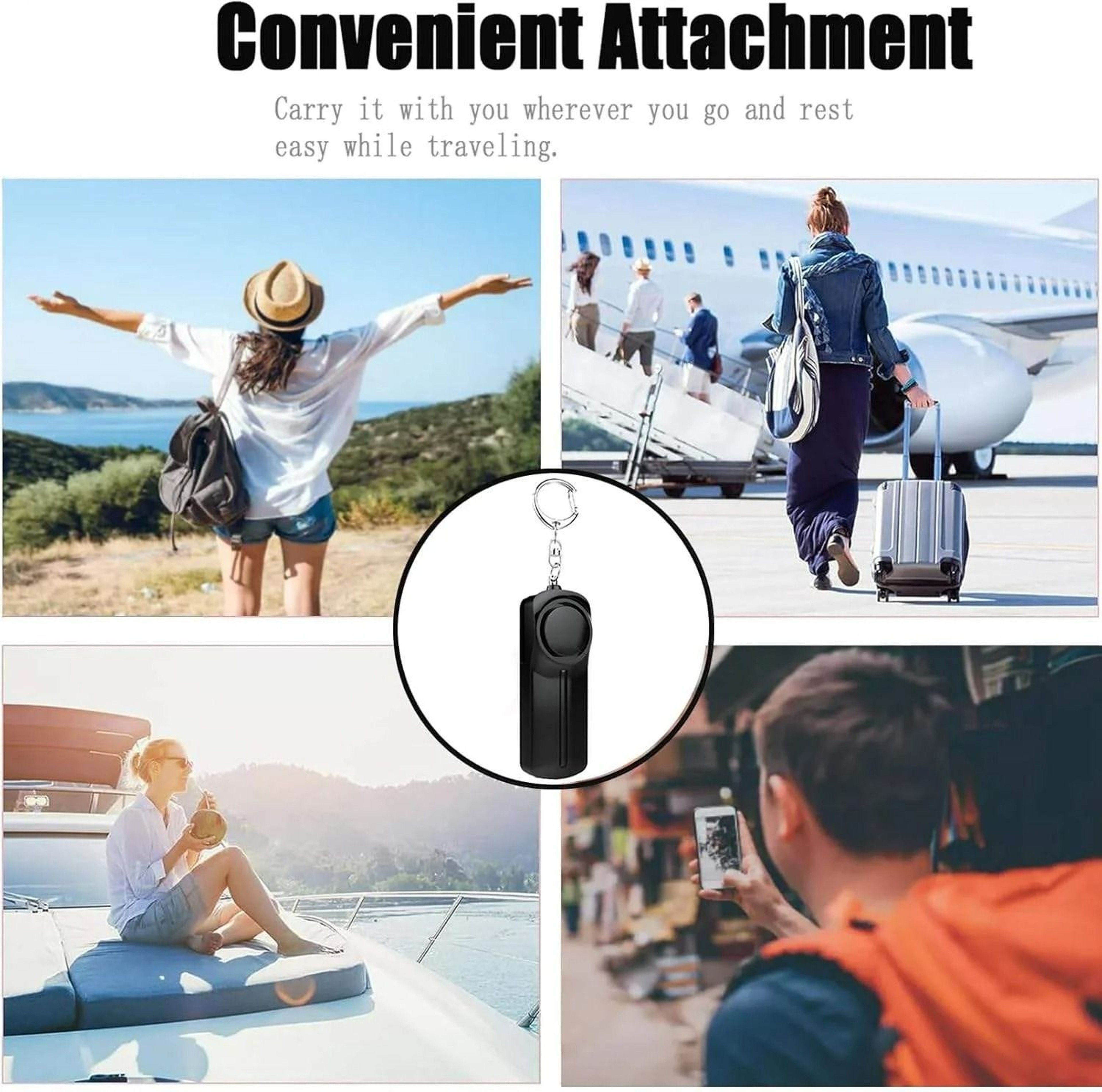 130dB Personal Security Alarm With LED Flashlight 4