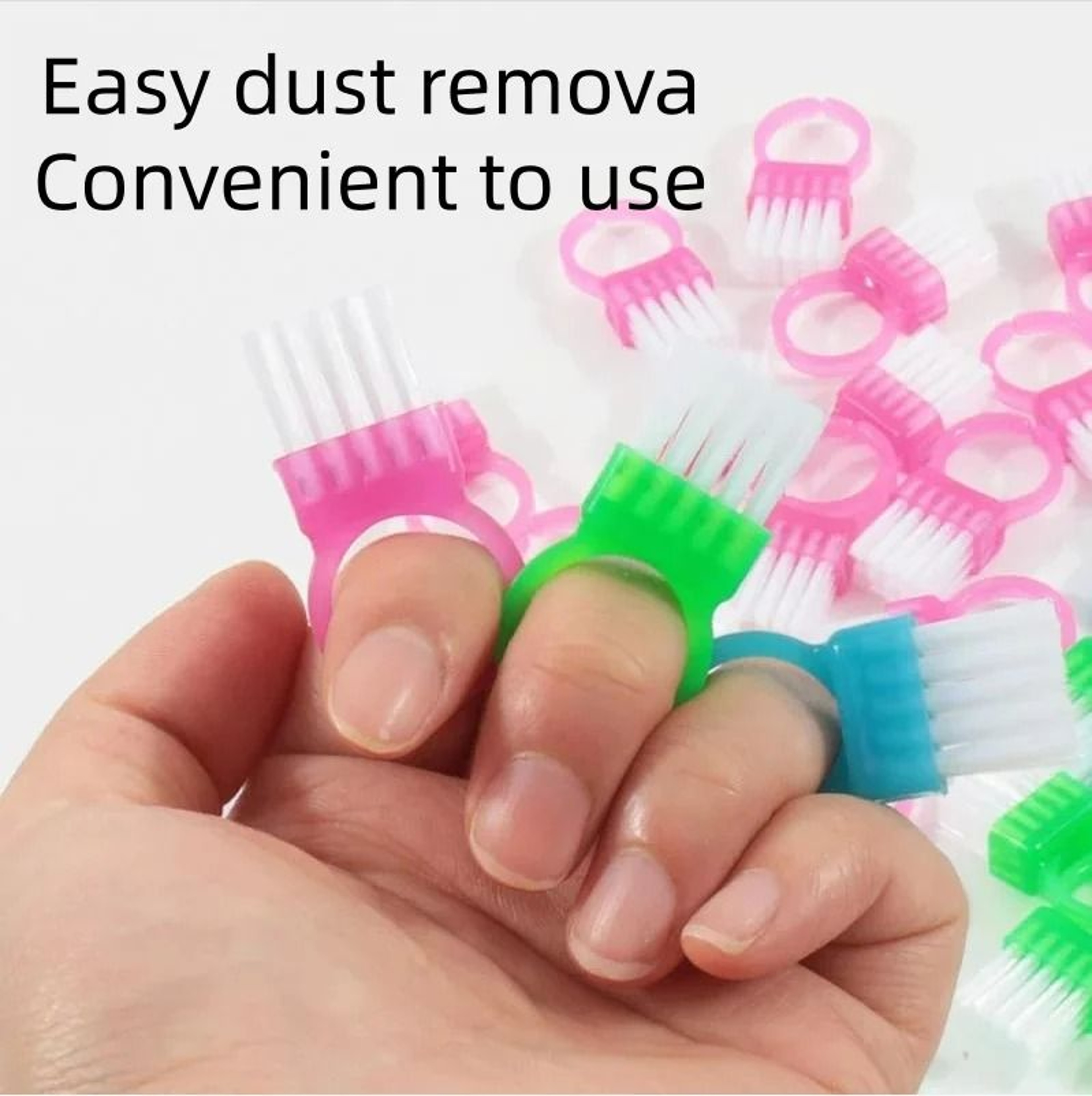 Mini Finger Ring Nail Dust Cleaning Brushes 1