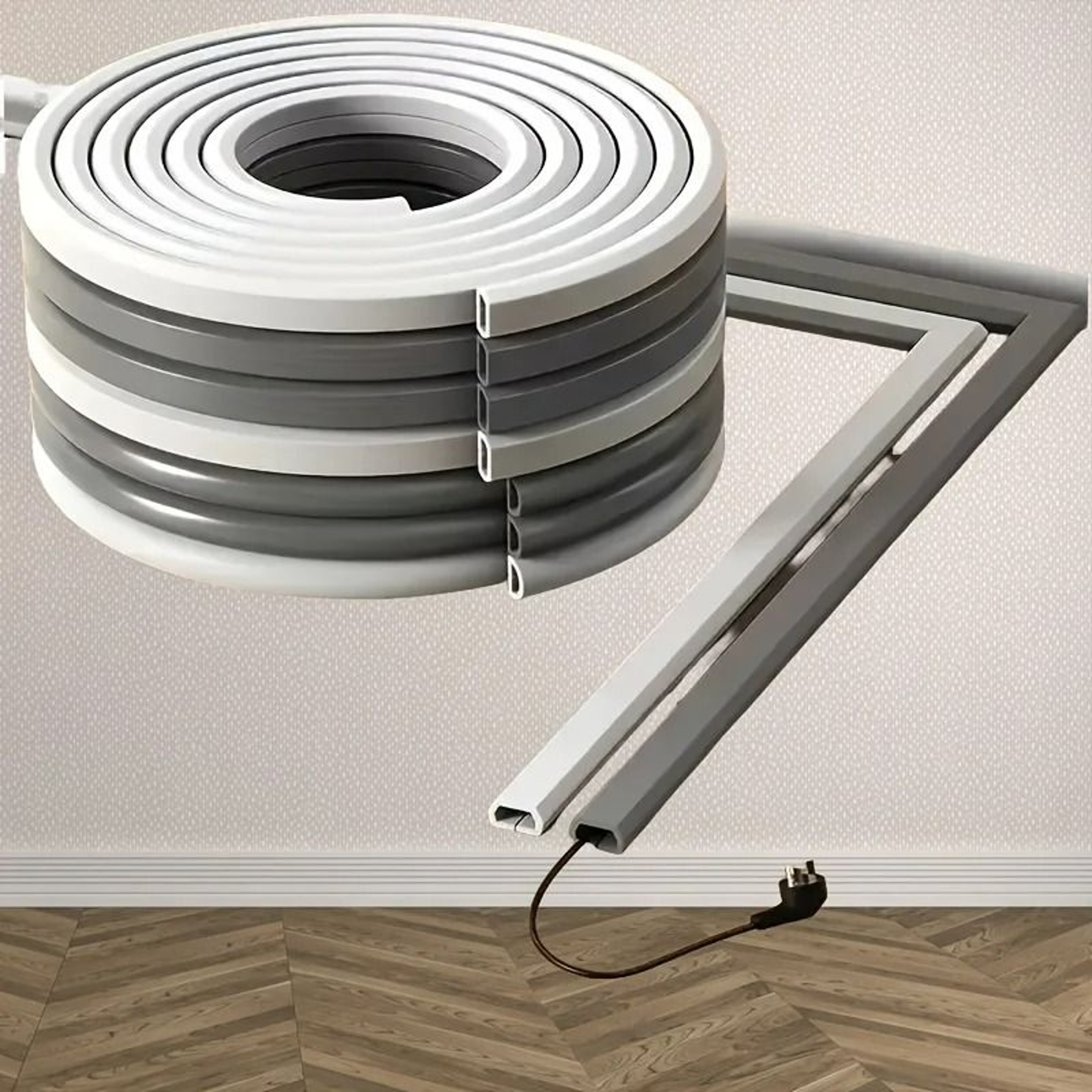 SelfAdhesive PVC Invisible Floor Cable Management Tube 0