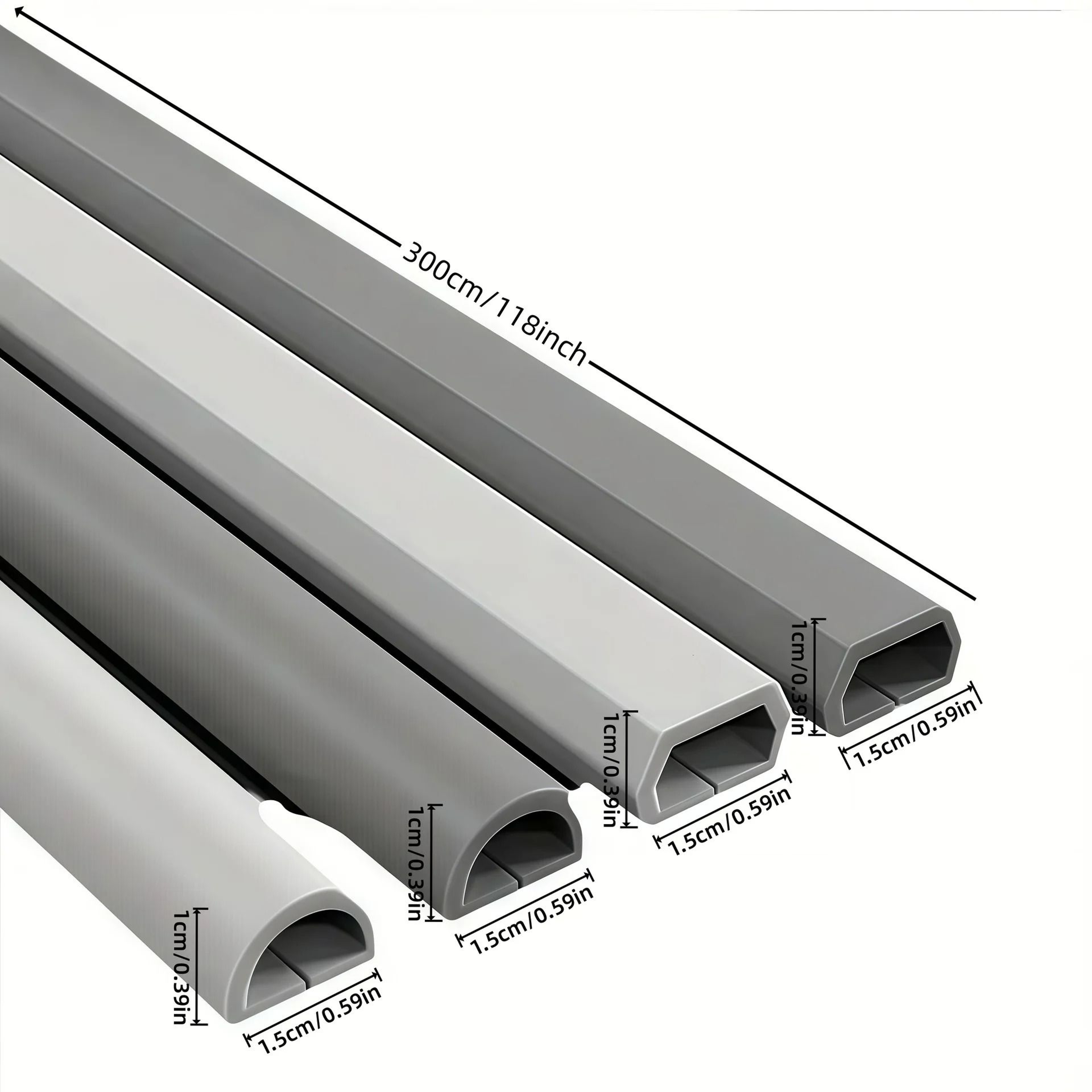 SelfAdhesive PVC Invisible Floor Cable Management Tube 2