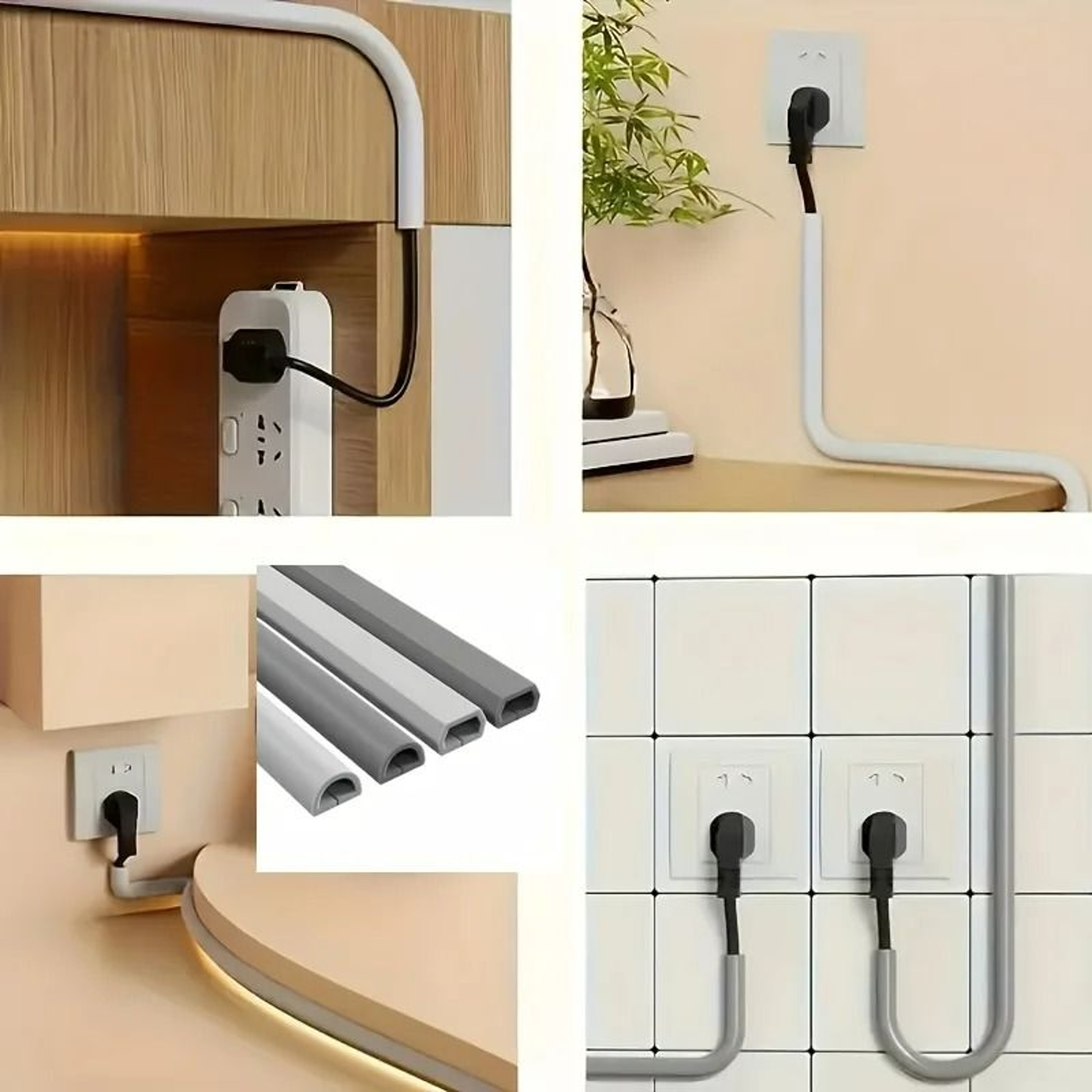 SelfAdhesive PVC Invisible Floor Cable Management Tube 5