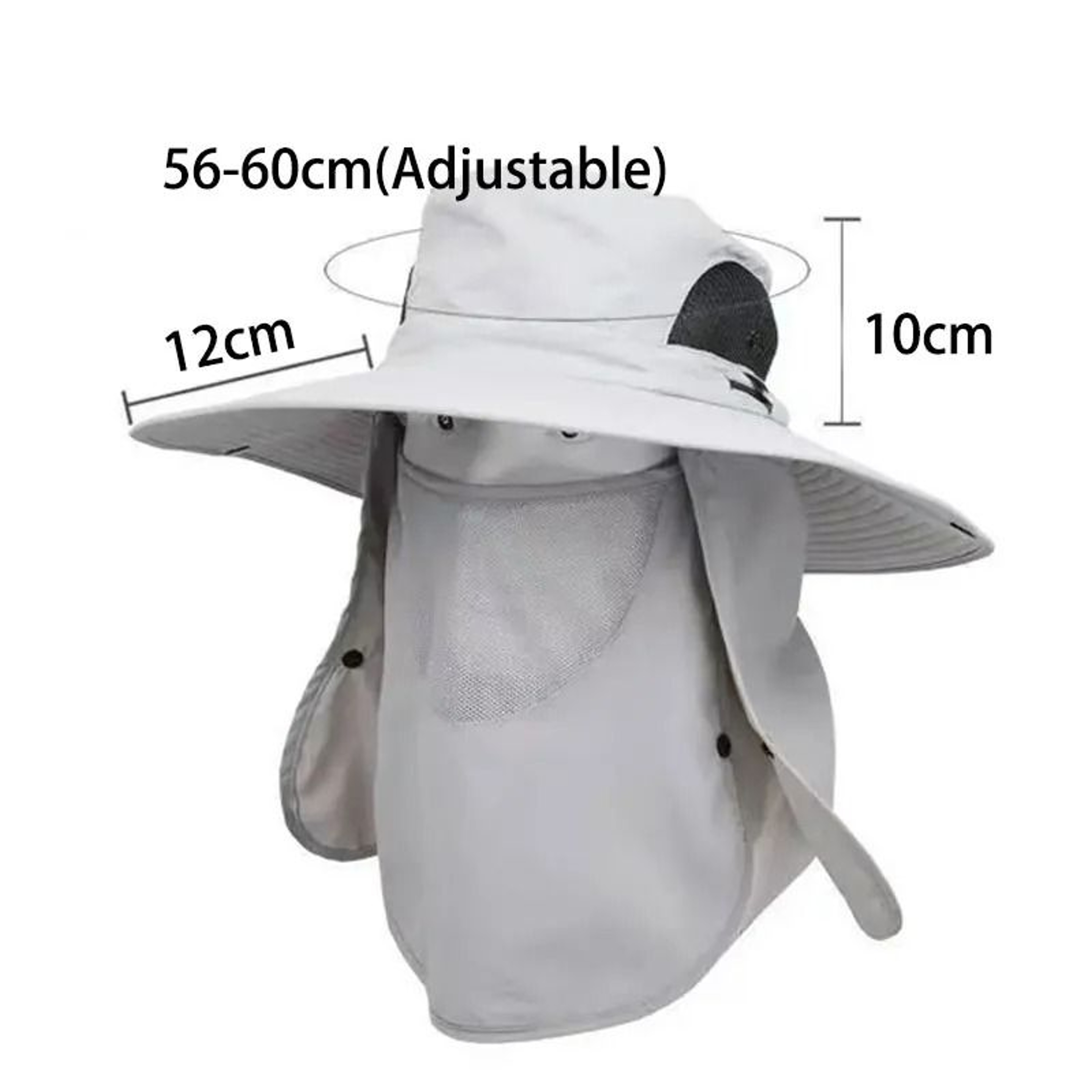 Adjustable FullCoverage Outdoor Fishing  Sunscreen Cap 4