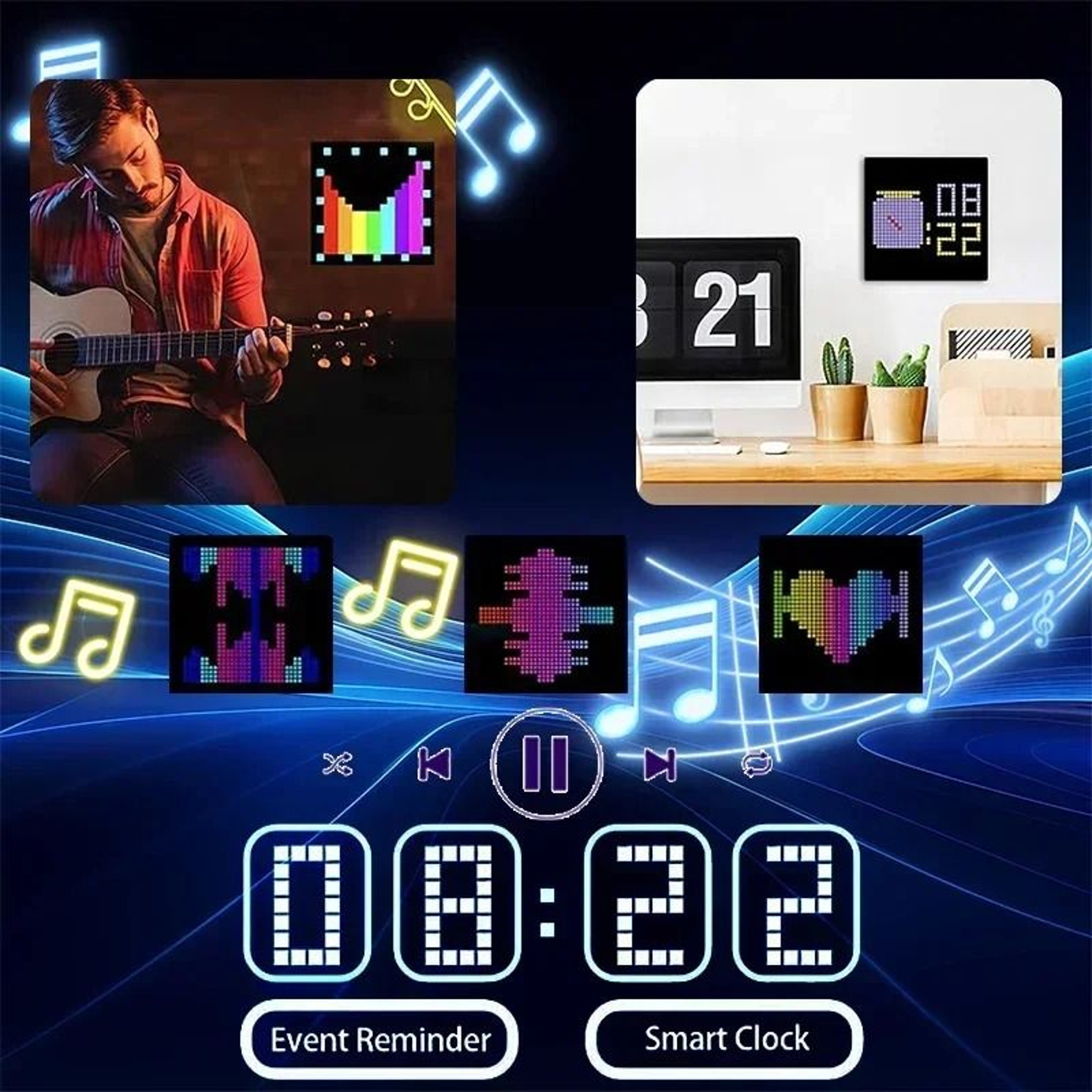 Smart LED Matrix Pixel Display Bluetooth App Control 1
