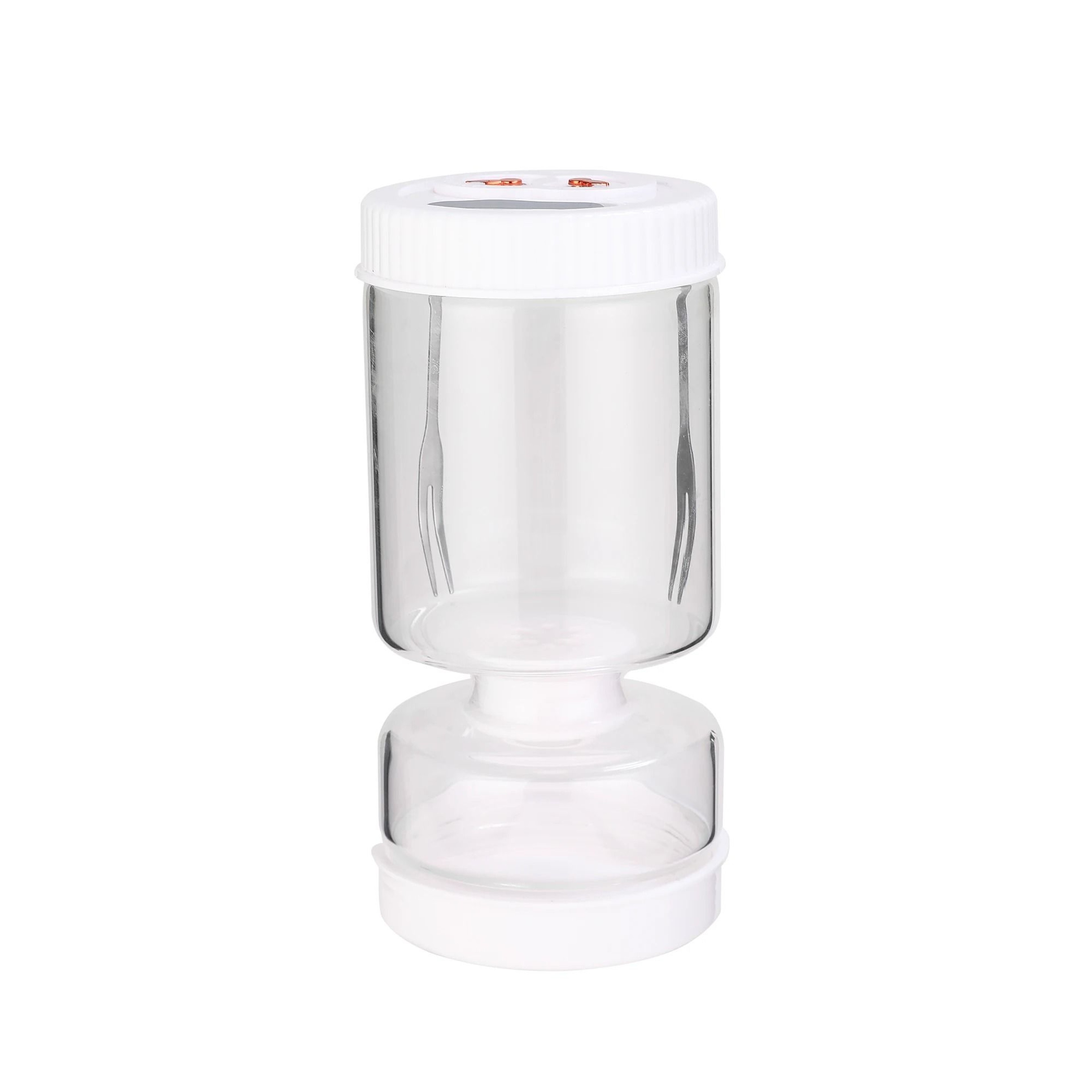 Glass Hourglass Pickle  Olive Strainer Jar 8