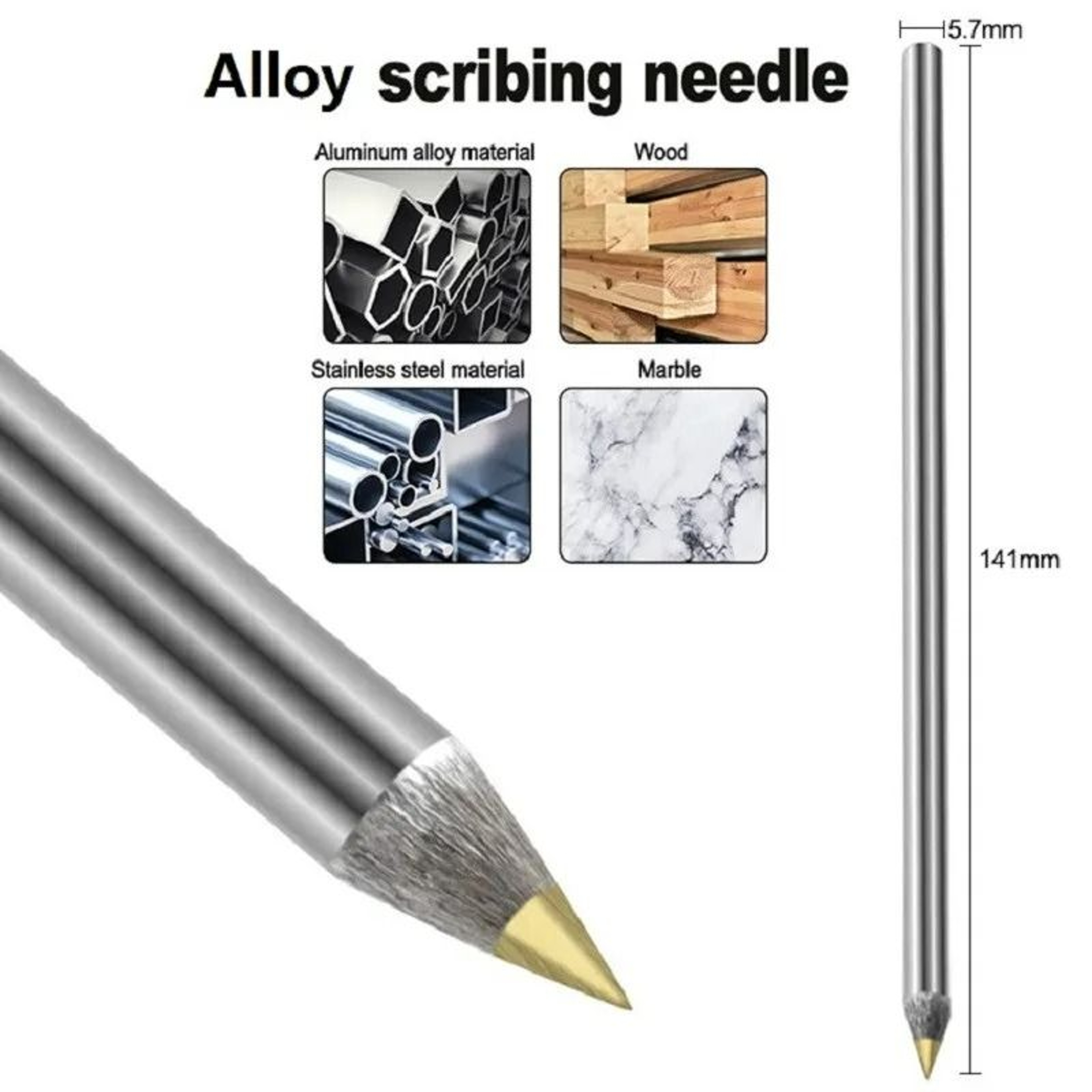Carbide Tip Metal Scriber Marking Pen 2