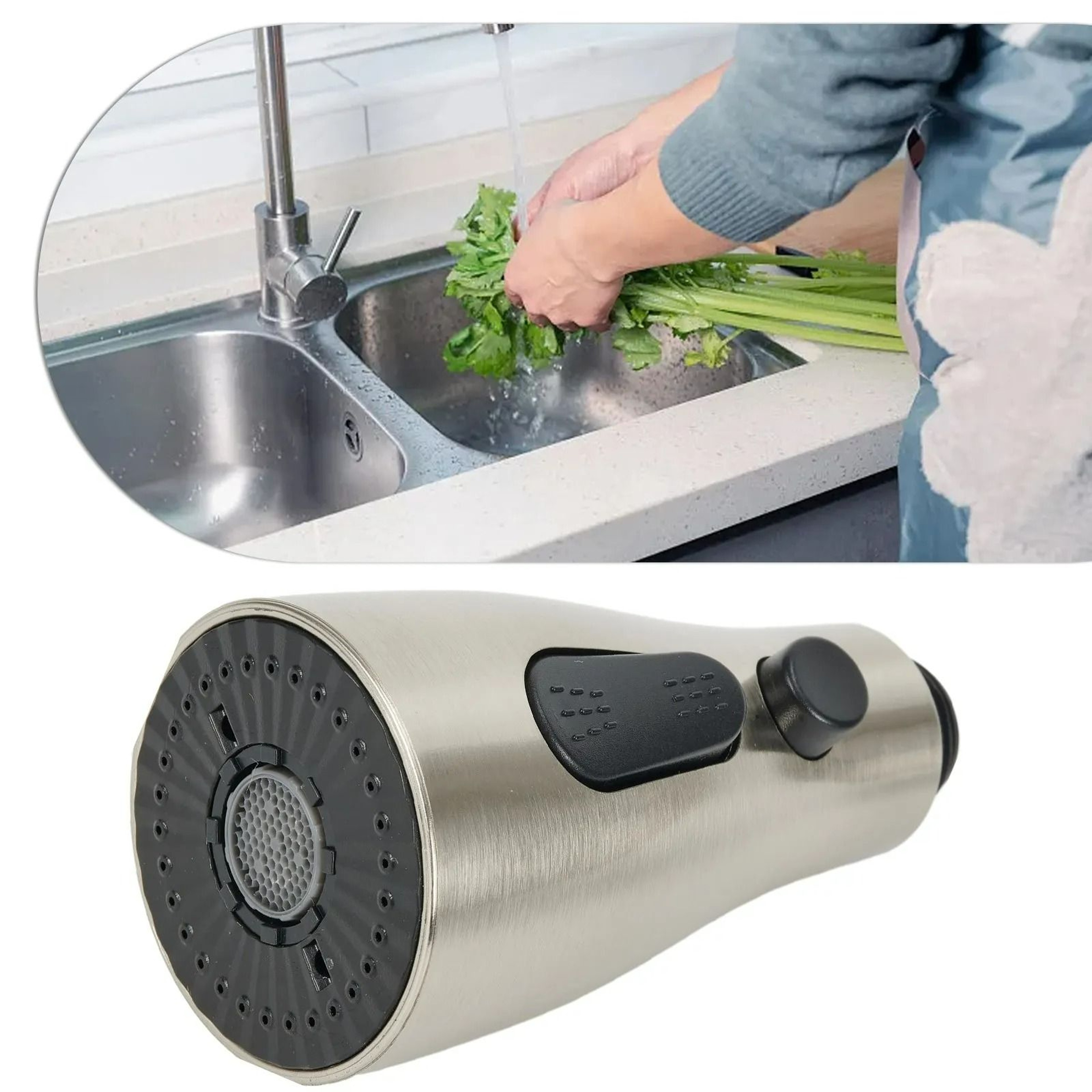 3Mode Kitchen PullOut Faucet Sprayer Nozzle 2