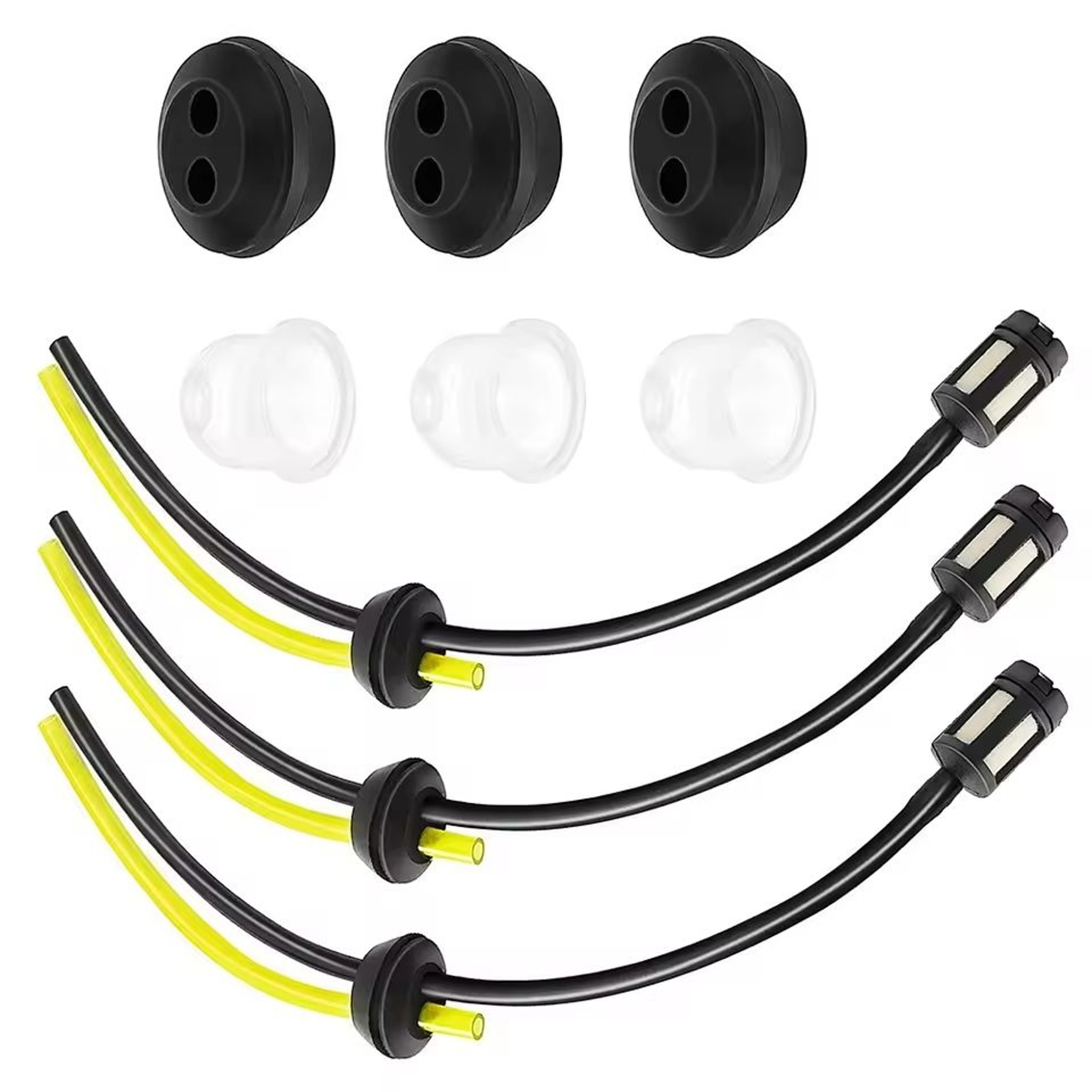 Universal Weed Trimmer Fuel Line  Filter TuneUp Kit 3Set Pack 0