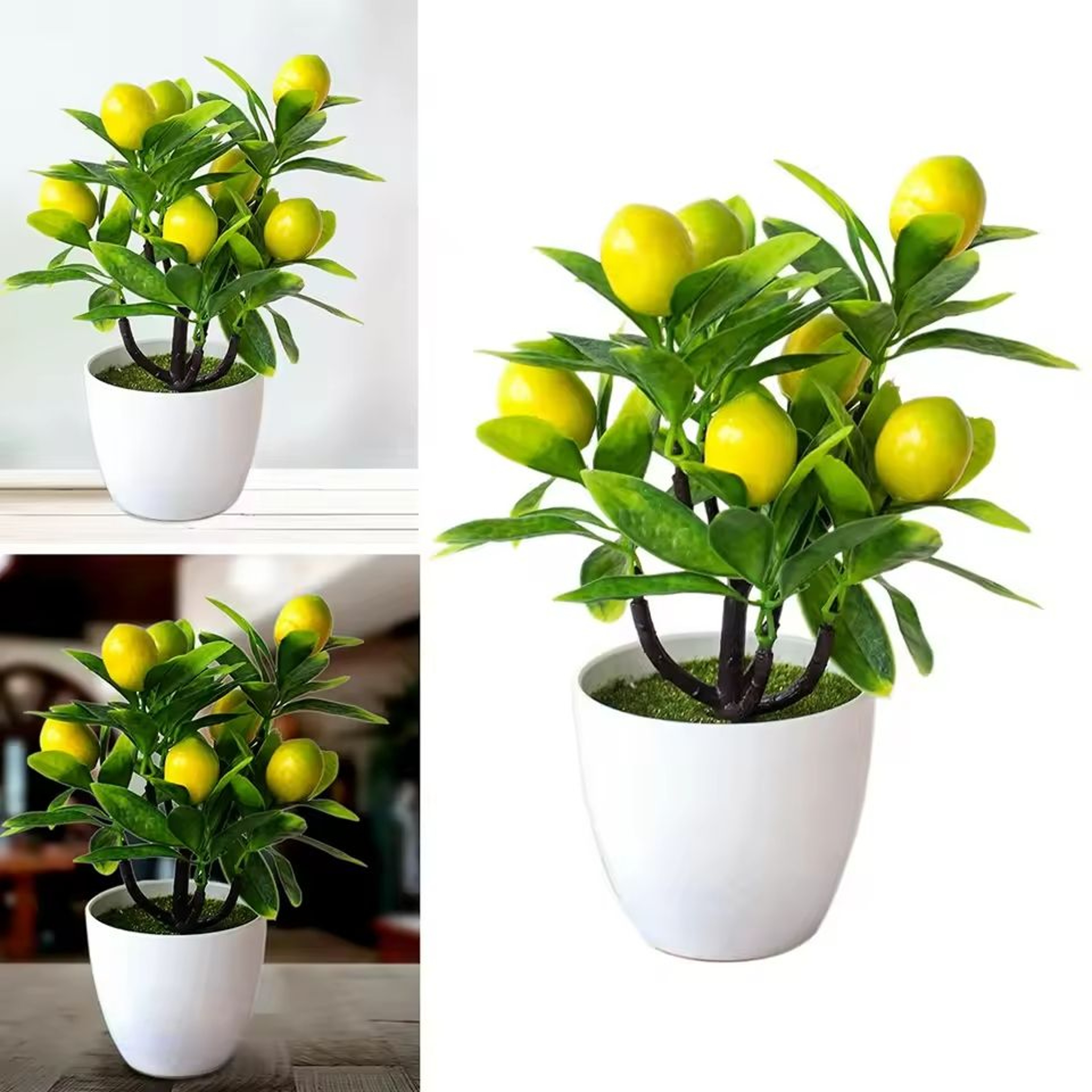 9 In Artificial Potted Lemon Tree Accent 3