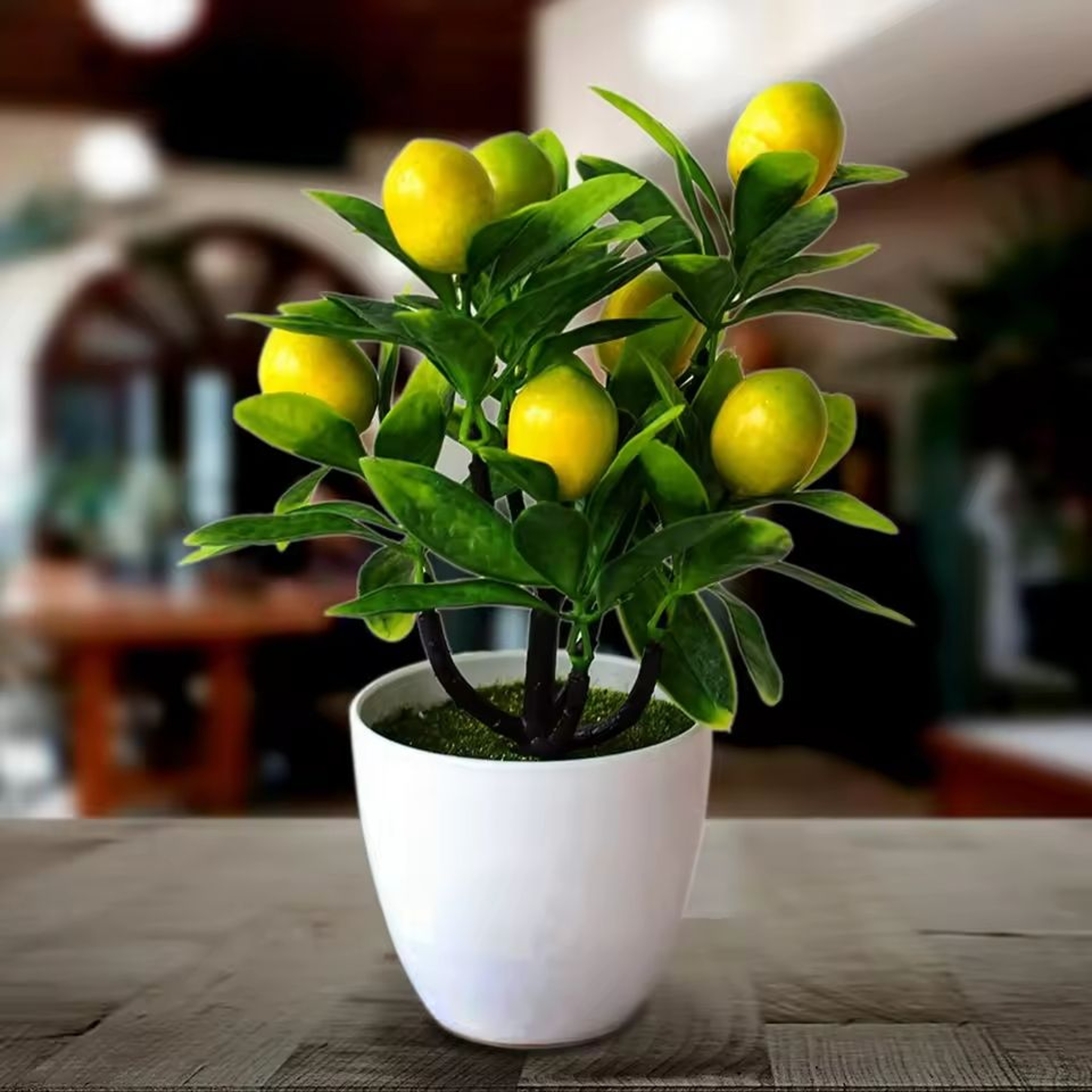 9 In Artificial Potted Lemon Tree Accent 0