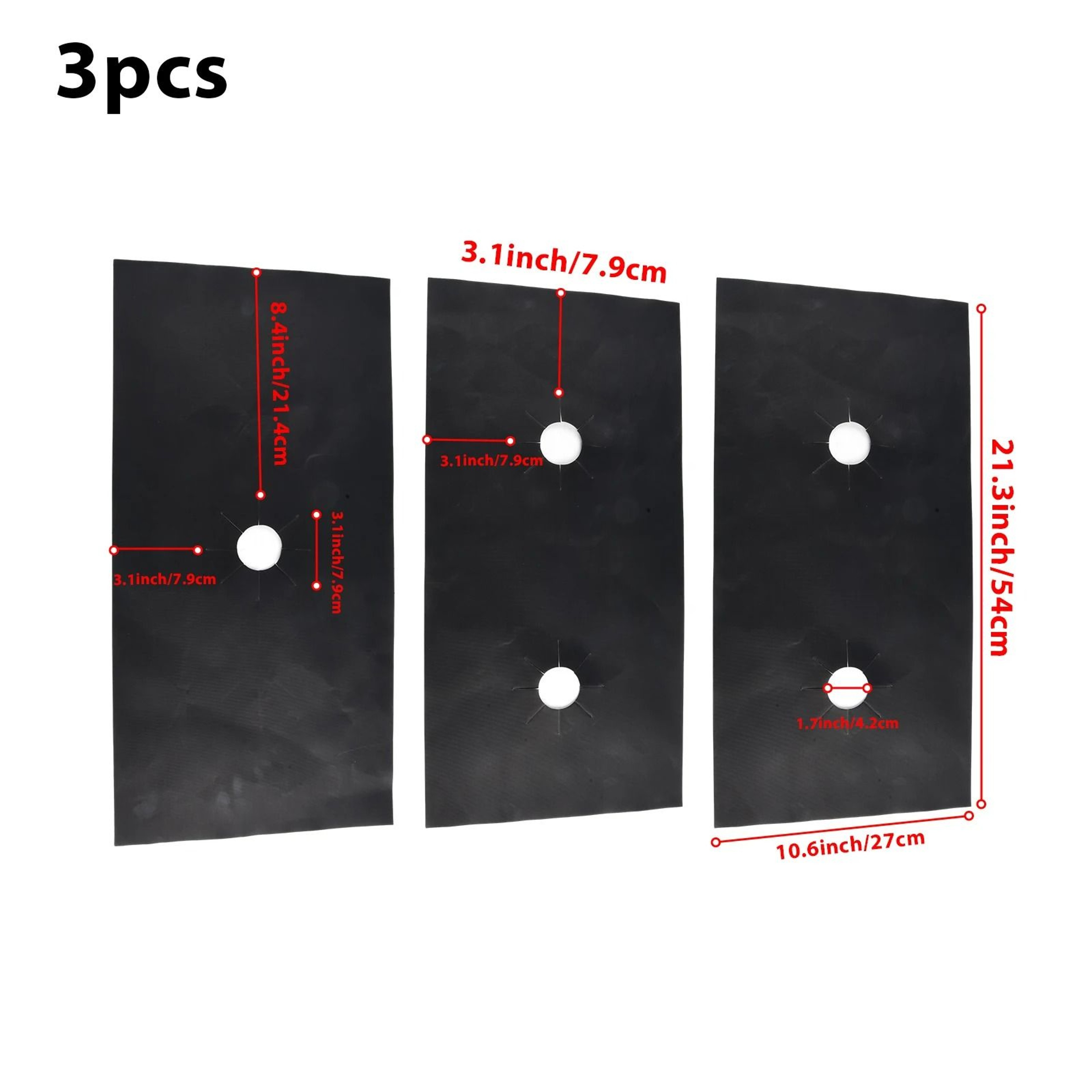5Hole Reusable Gas Stove Burner Protector Mat 5