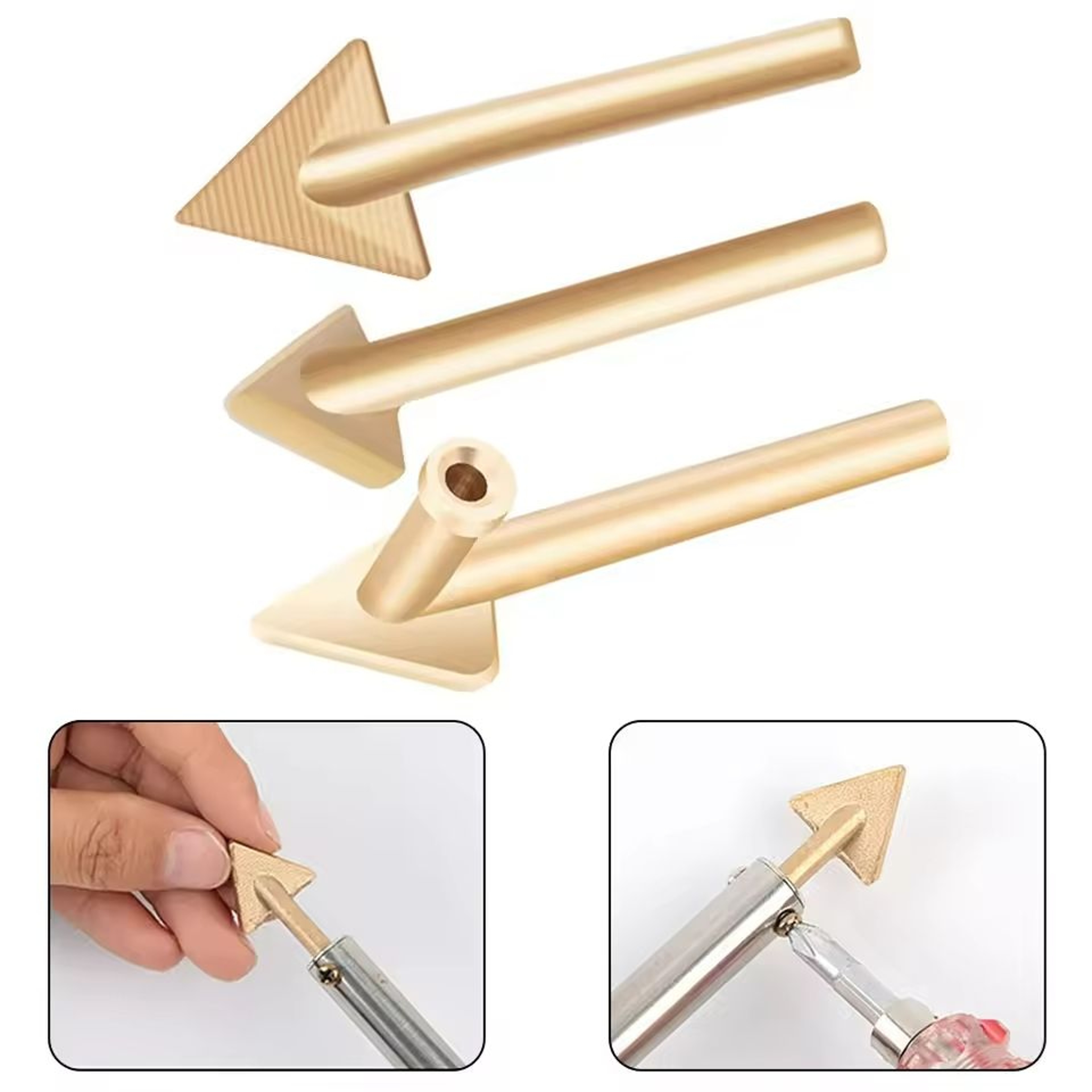80W Plastic Welder Replacement Soldering Tips 3Piece Pack 0