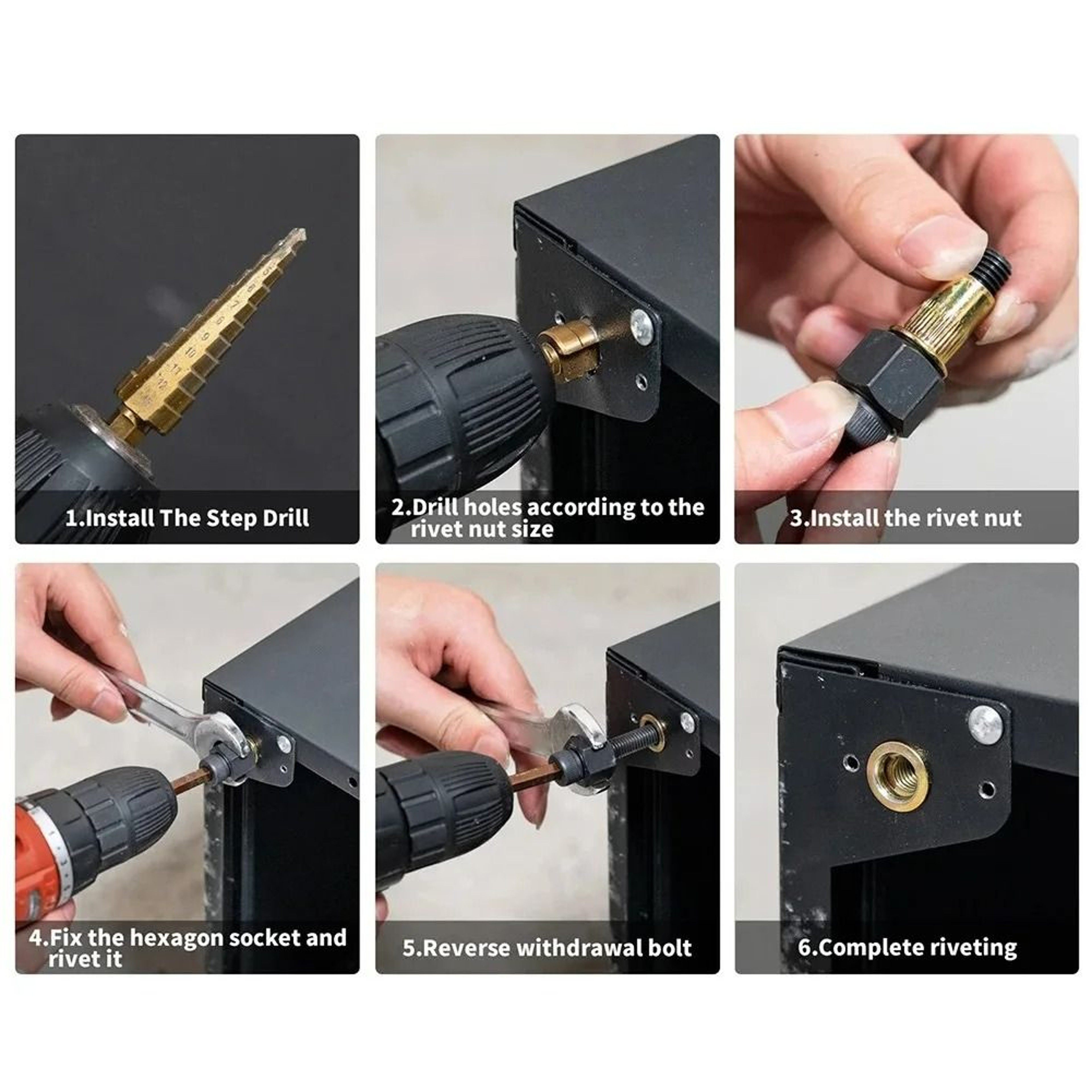 HeavyDuty Hand Rivet Nut Replacement Mandrel Metric M3M10 2