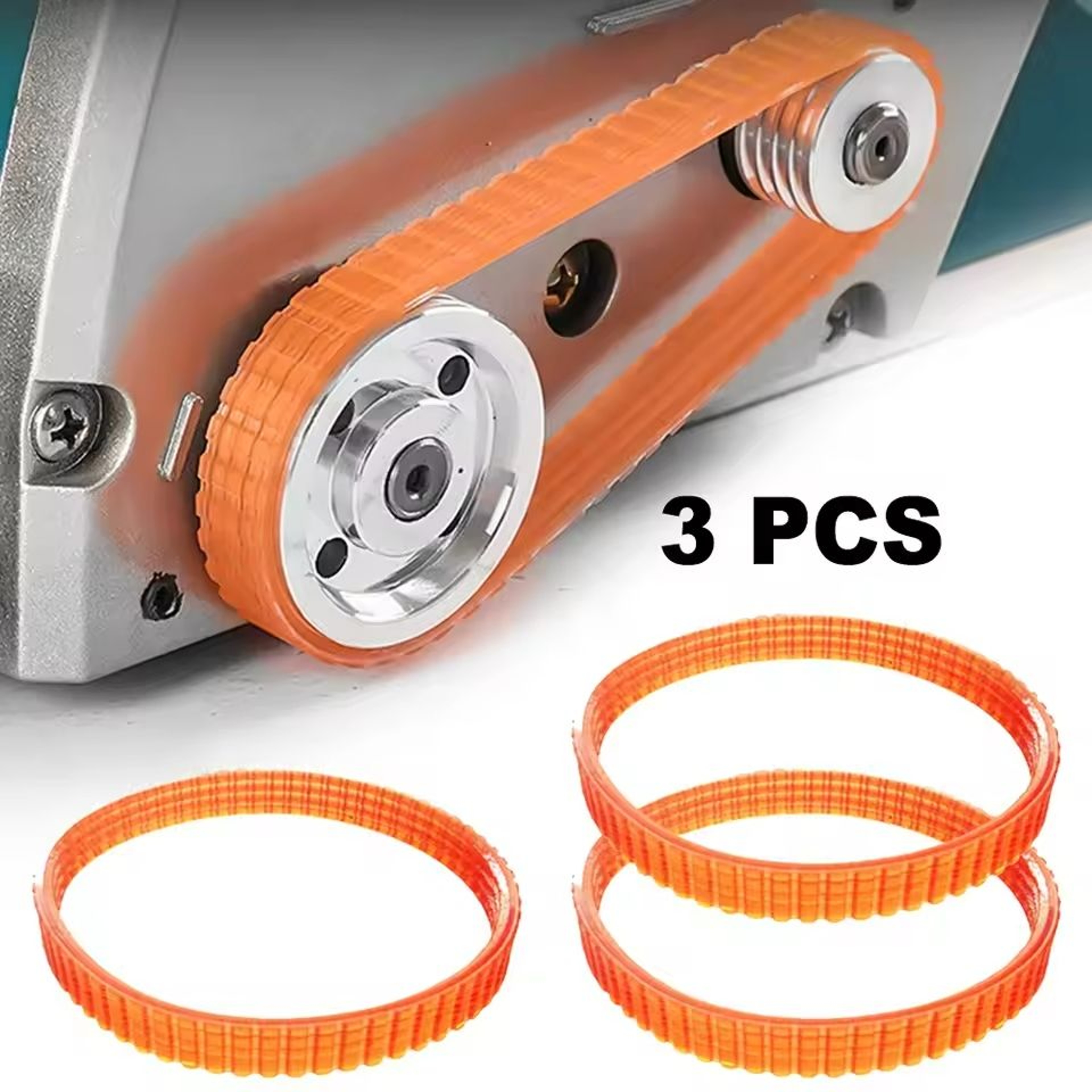 238mm PolyV Electric Planer Drive Belt 3Piece Pack 0