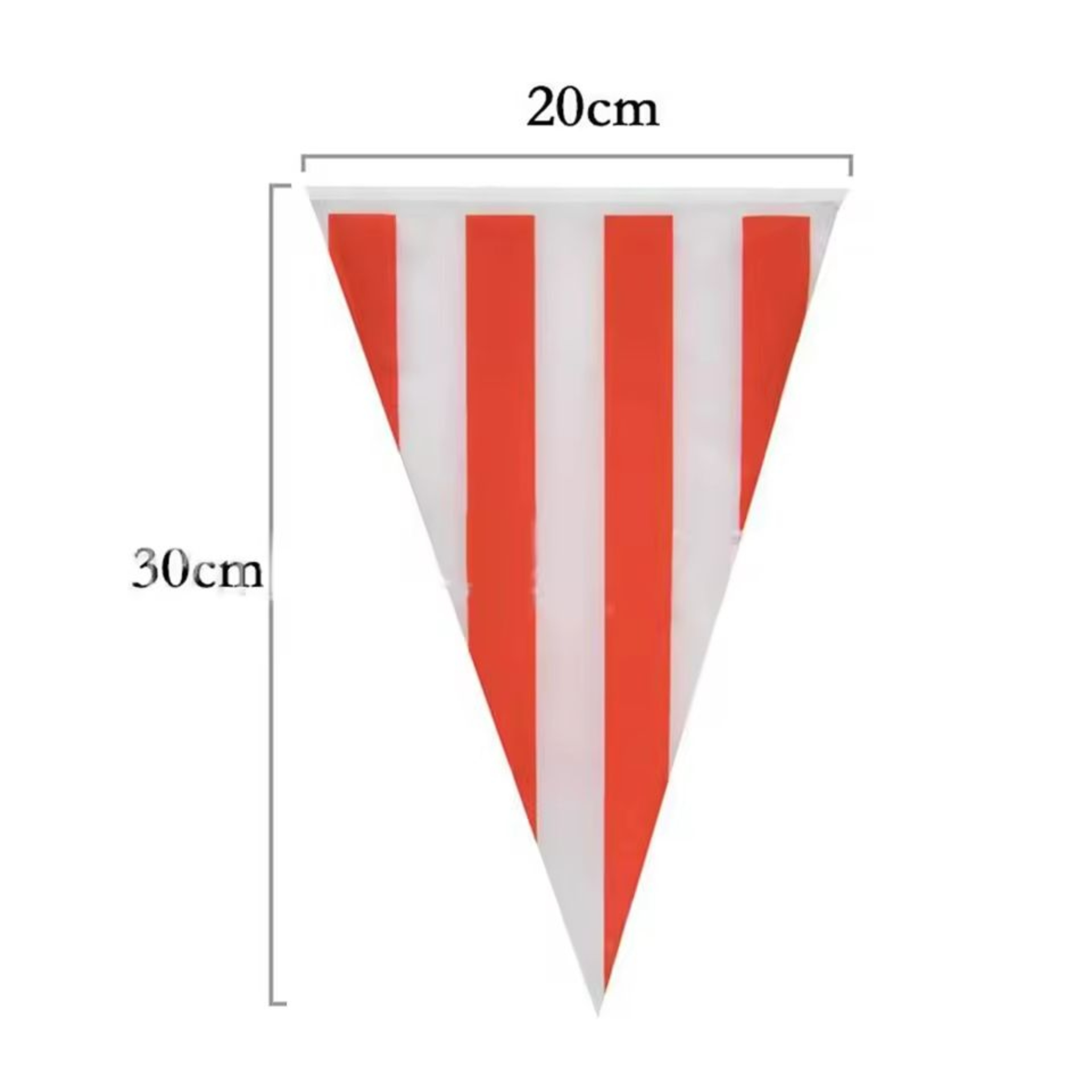 Red  White Striped Carnival Pennant Triangle Bunting 6