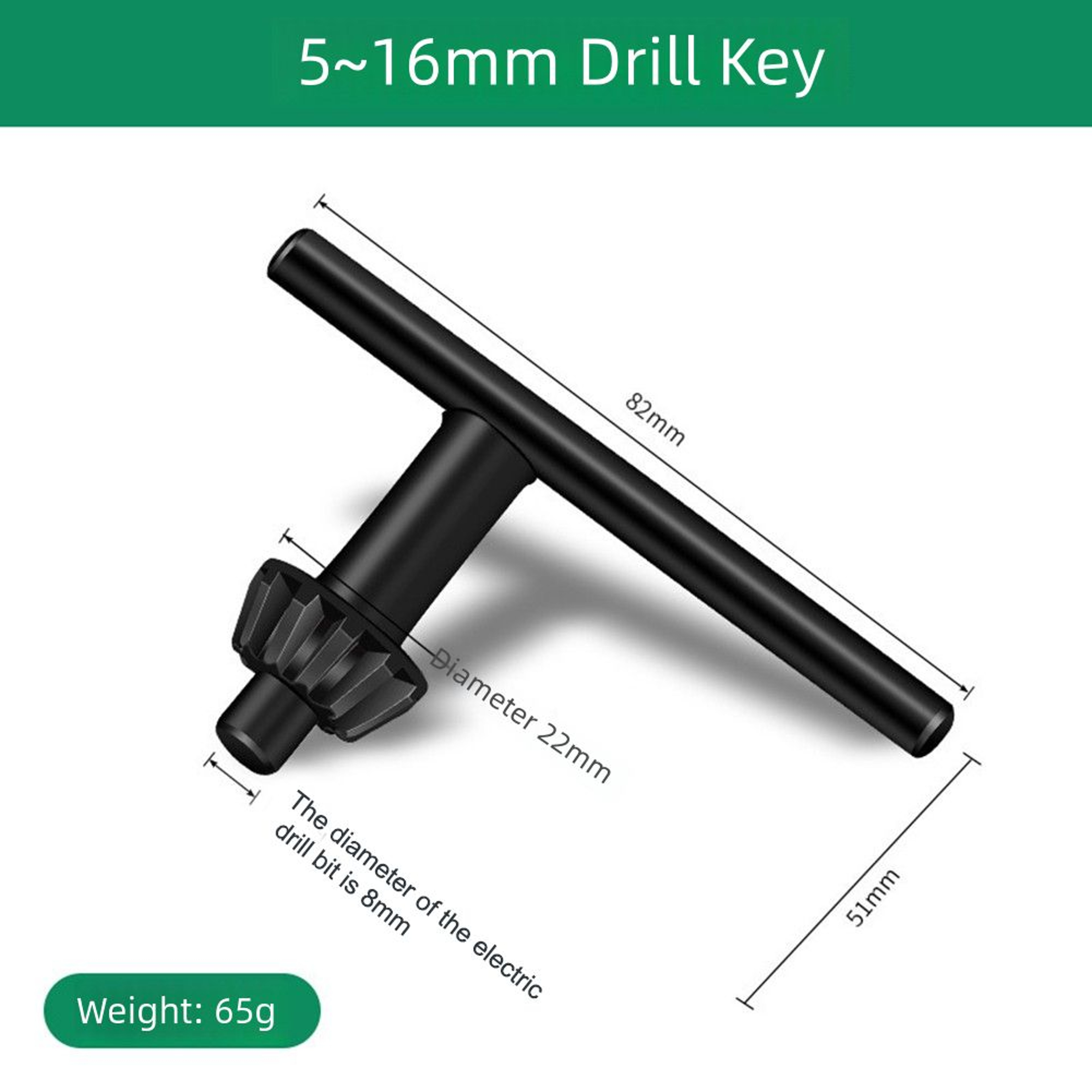3Piece Universal Drill Chuck Key Wrench Set 2