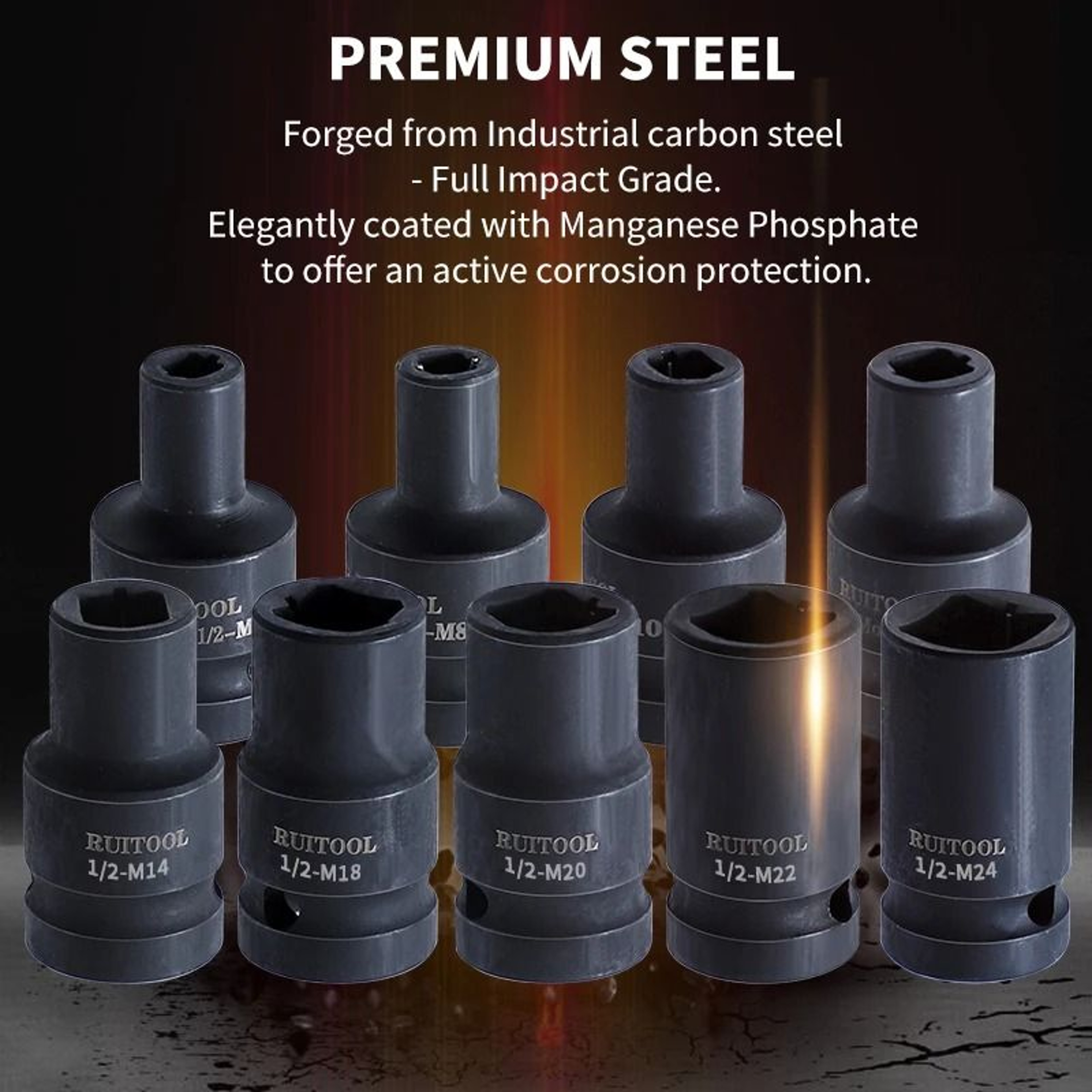 9Piece HeavyDuty Tap Socket Set M6M24 2