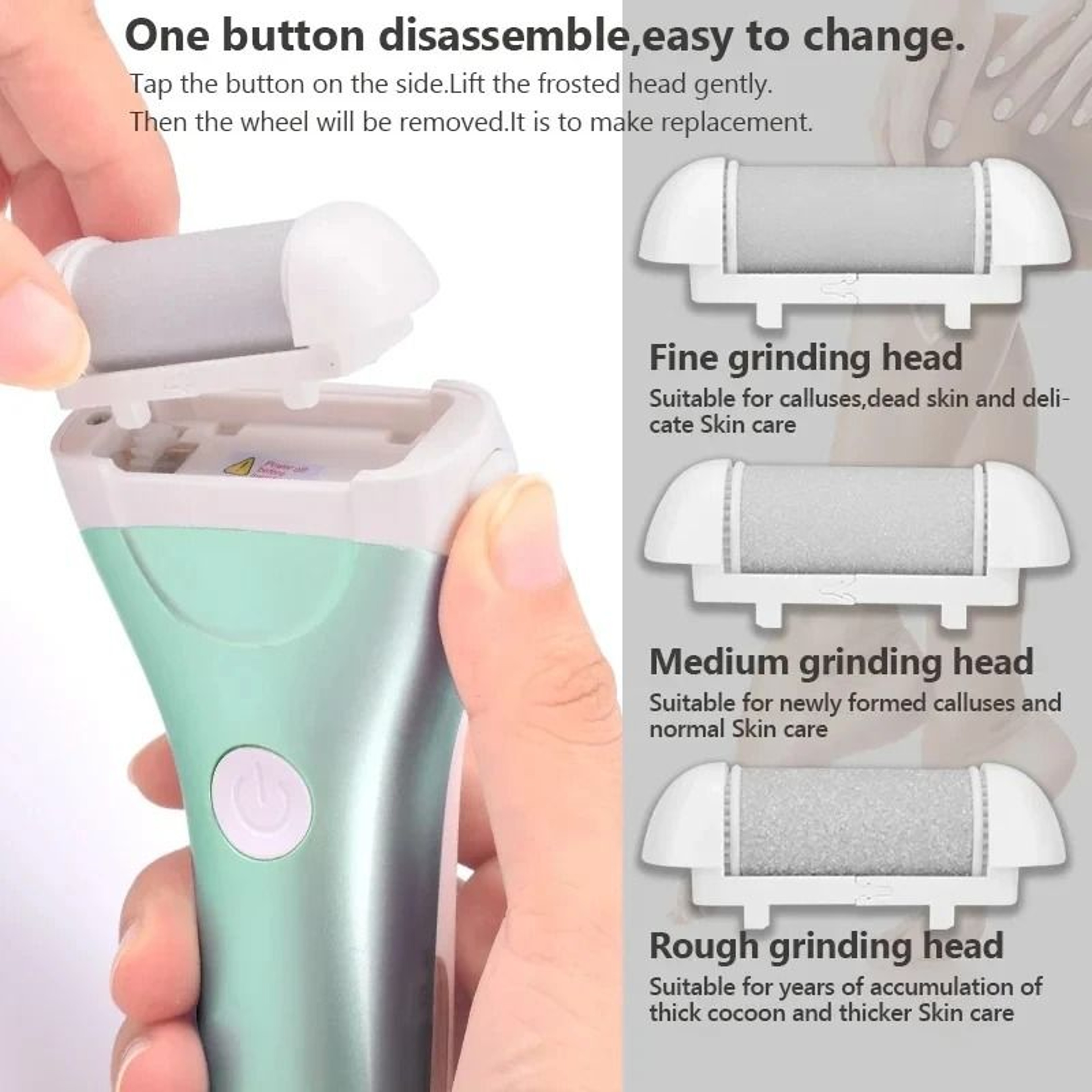 USBRechargeable Electric Foot Grinder  Callus Remover 3