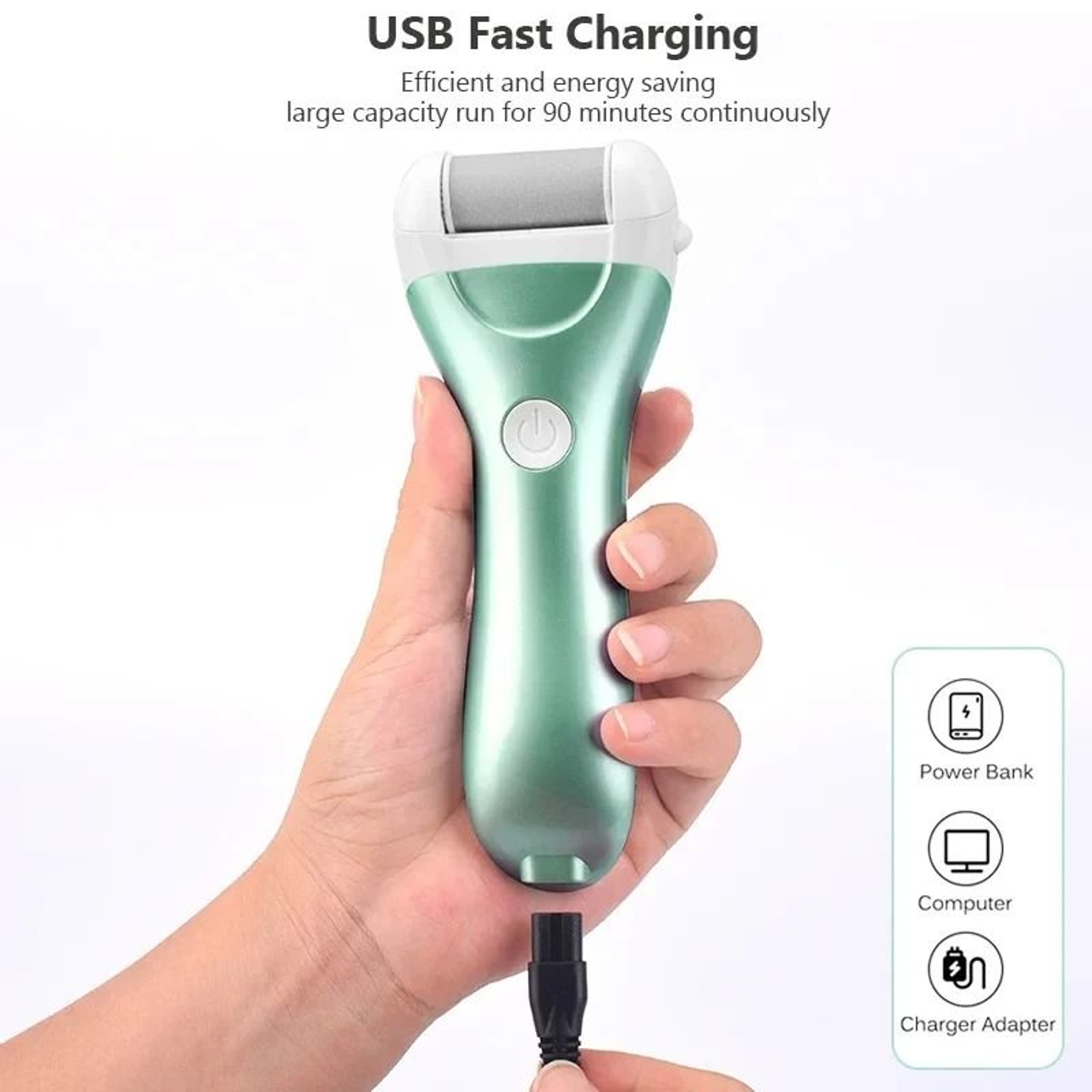 USBRechargeable Electric Foot Grinder  Callus Remover 5