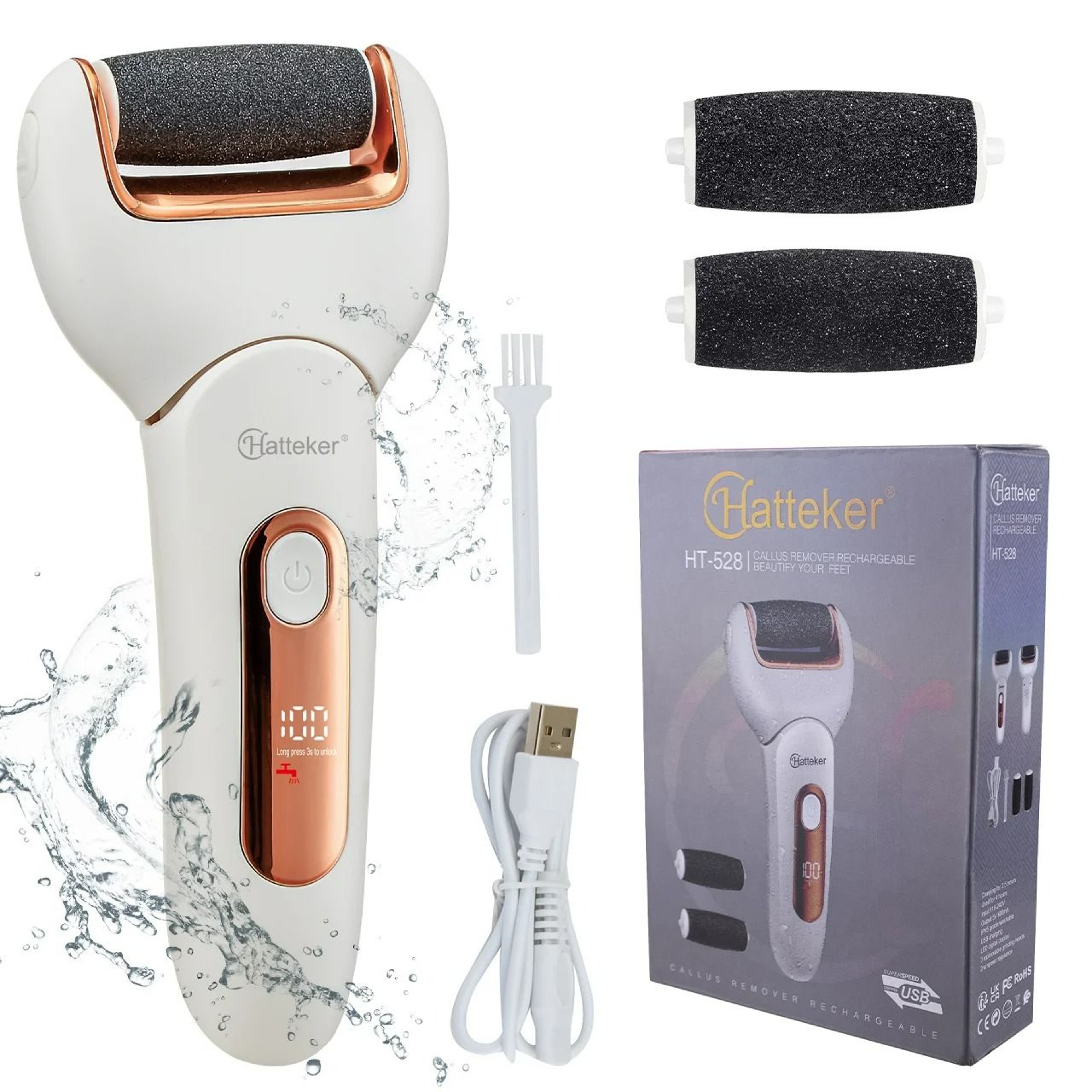 Waterproof Electric Foot File  Callus Remover 0