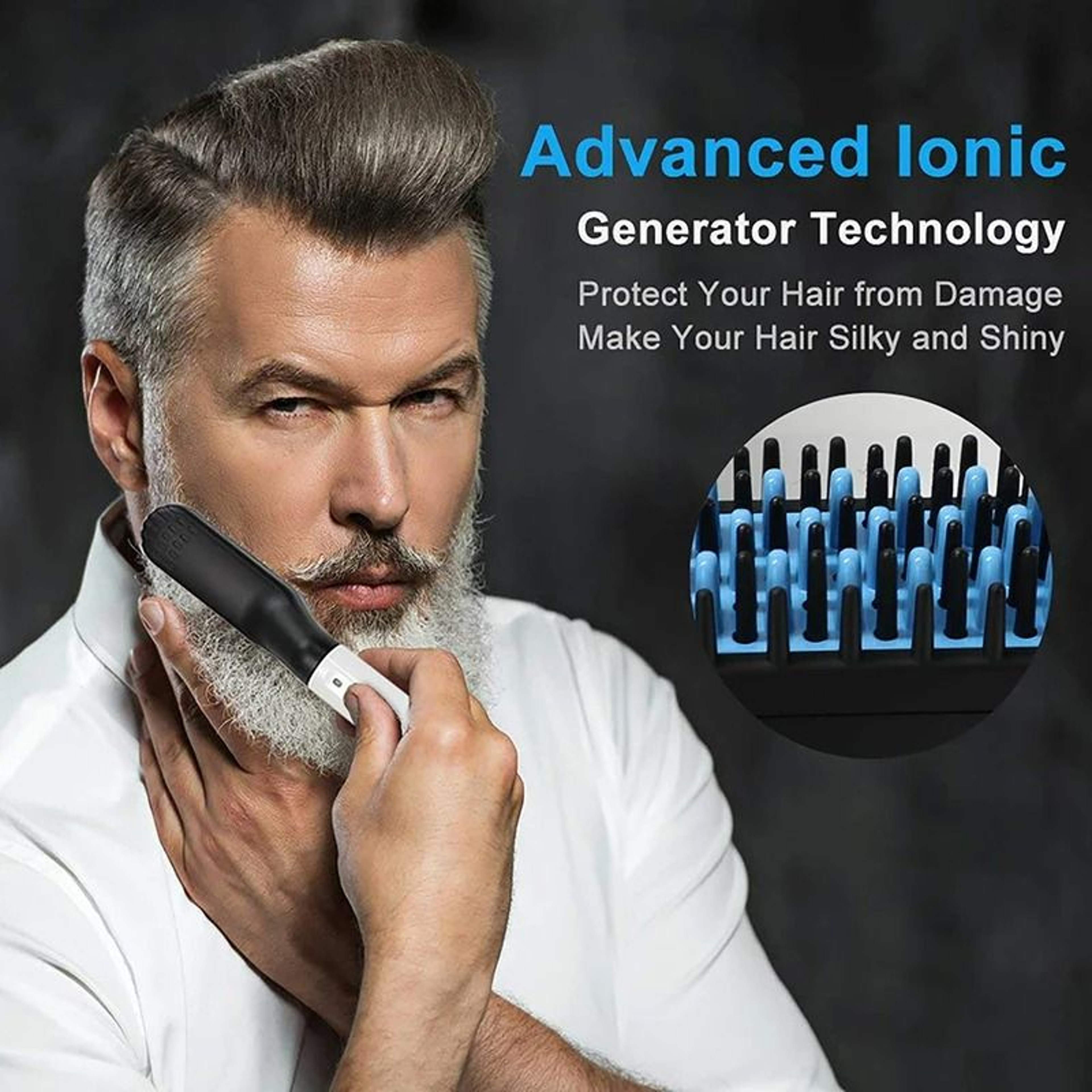 Multifunctional Quick Hair  Beard Straightener Comb 3