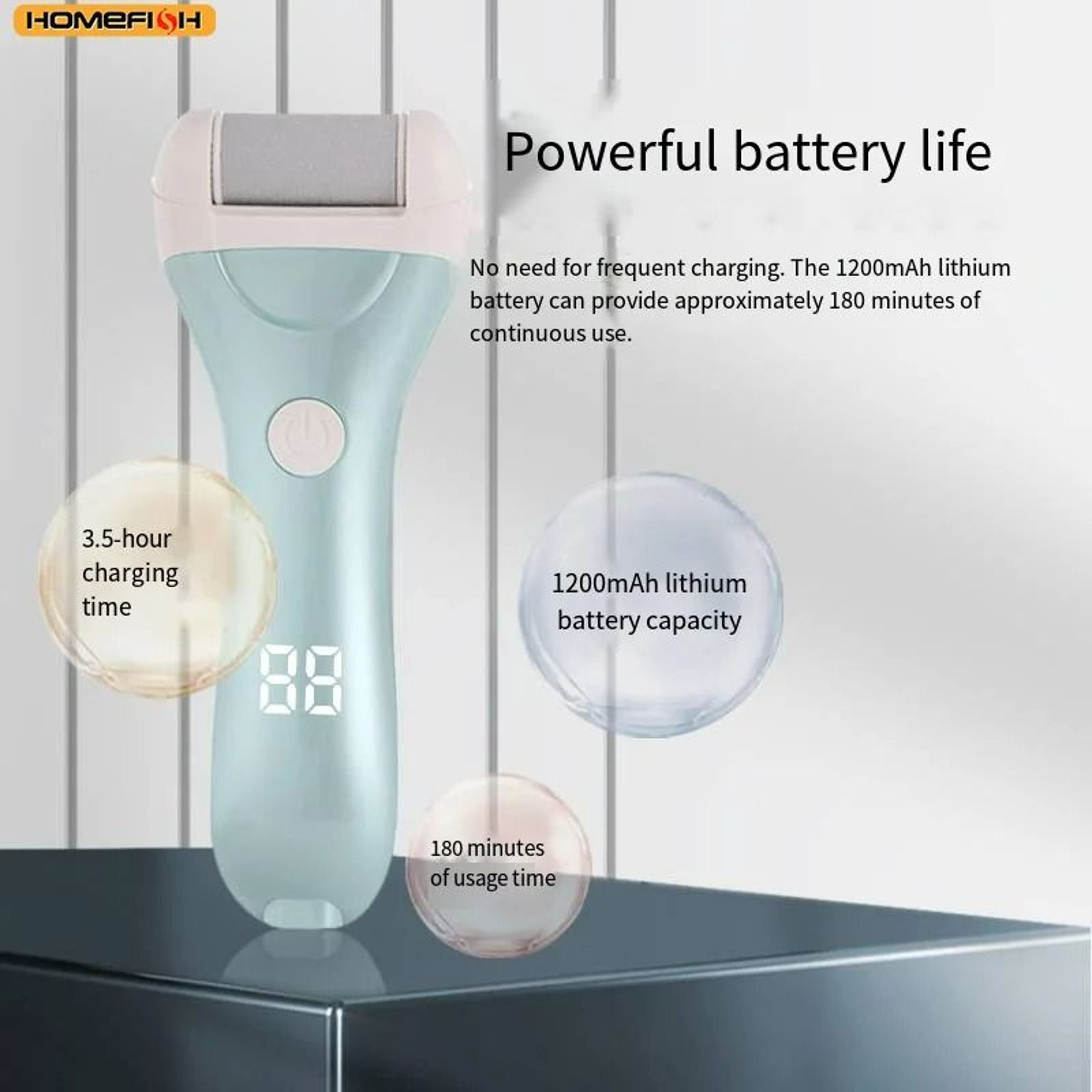 Electric Rechargeable Pedicure Foot File  Callus Remover 2