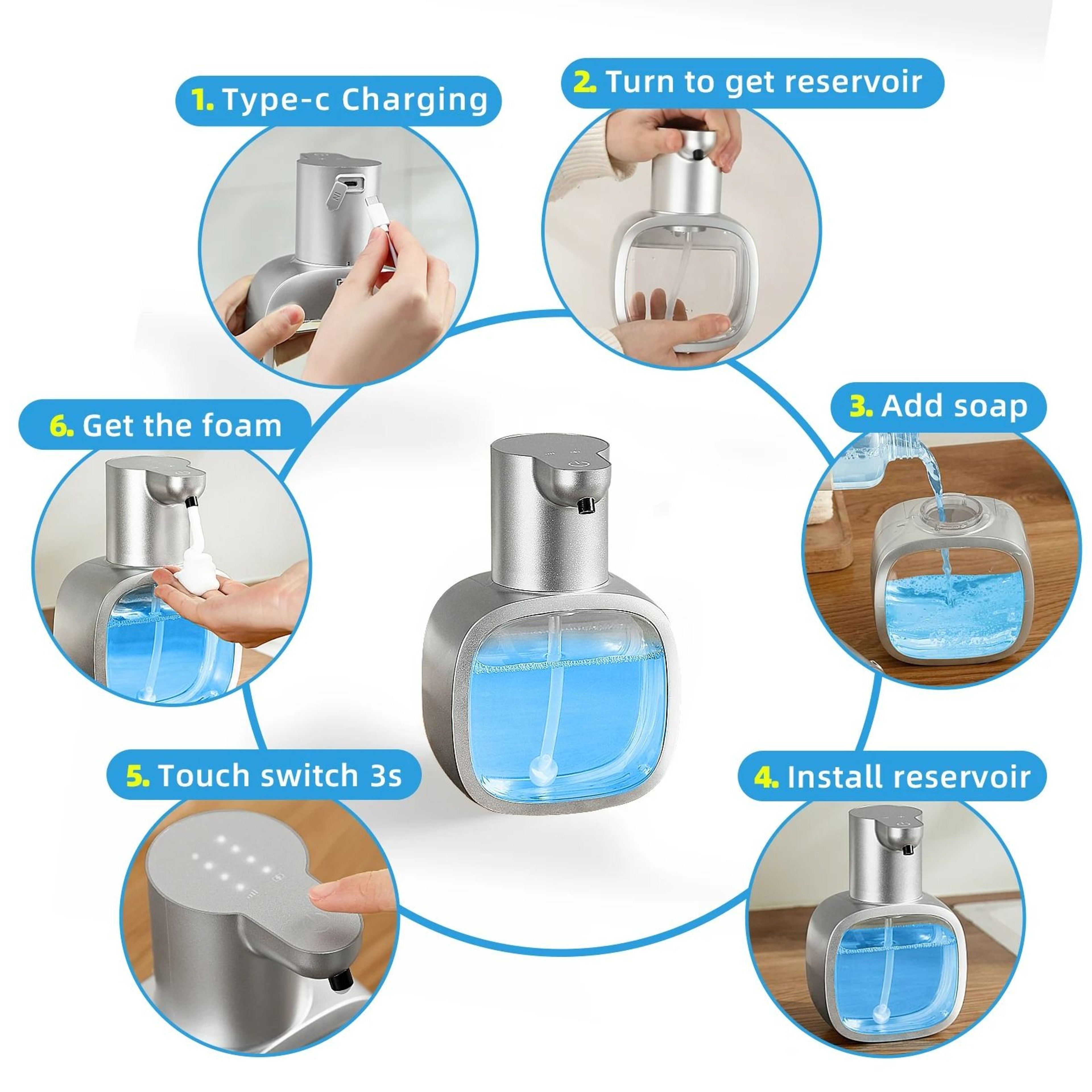 WallMounted Automatic Smart Foam Soap Dispenser 5