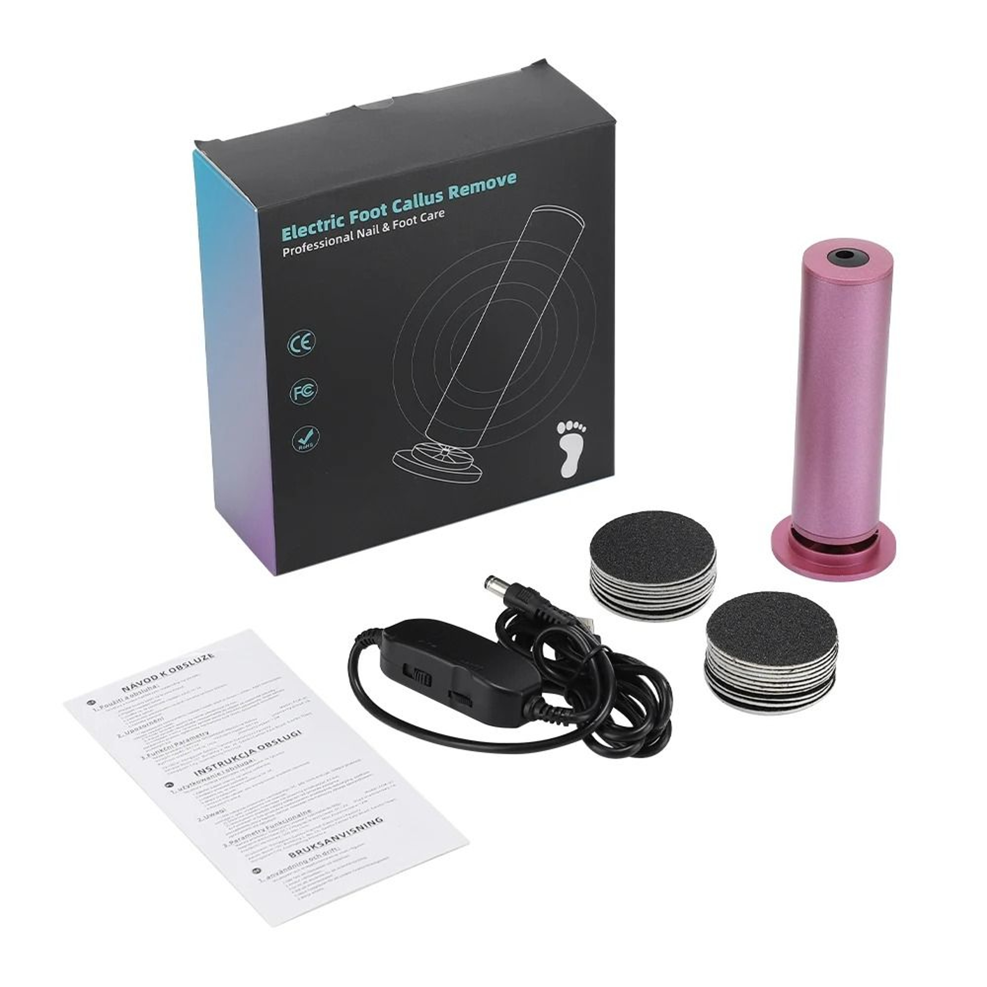 Electronic Foot Grinder  Complete Pedicure Tool Set 6