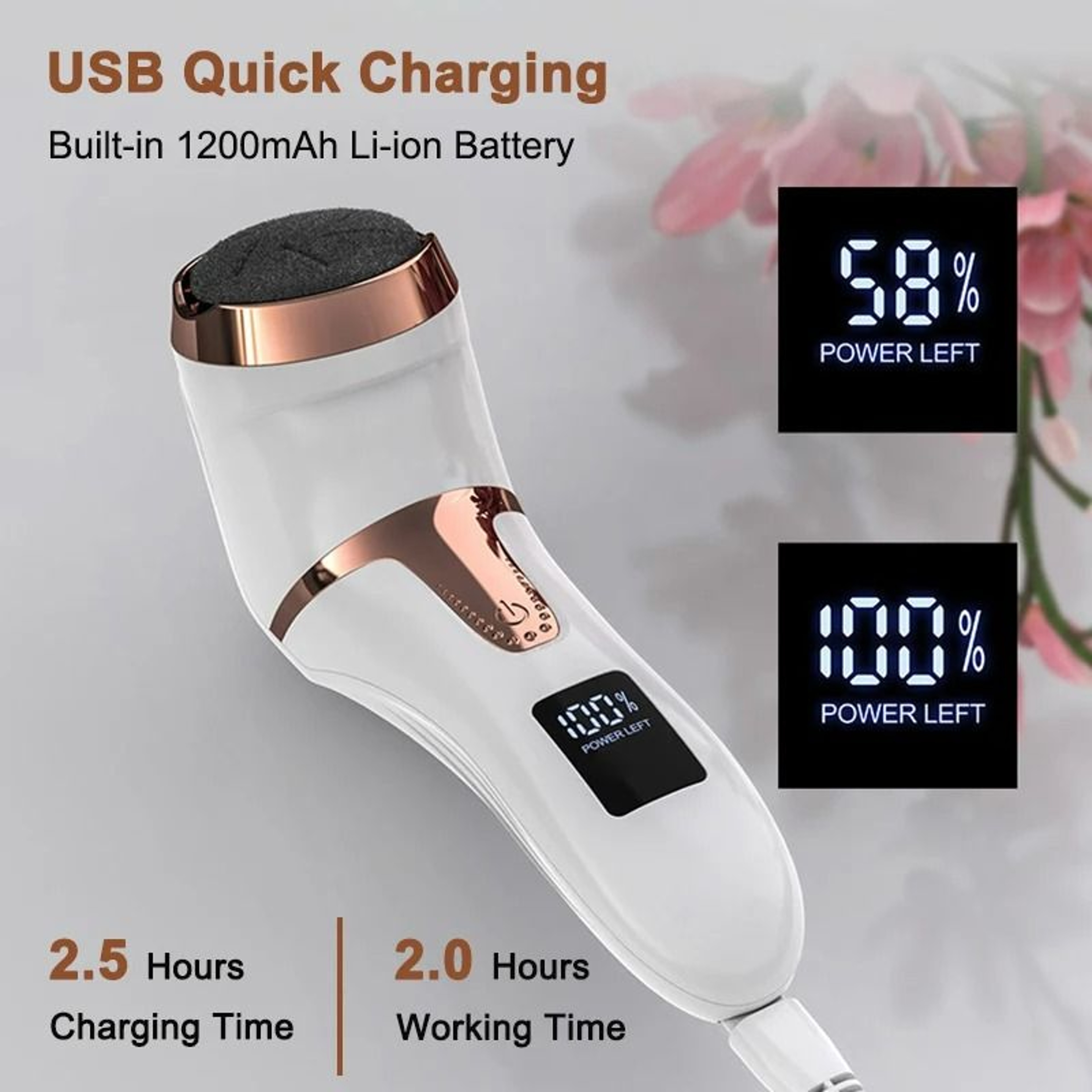 Advanced Waterproof Electric Foot File  Callus Remover 4