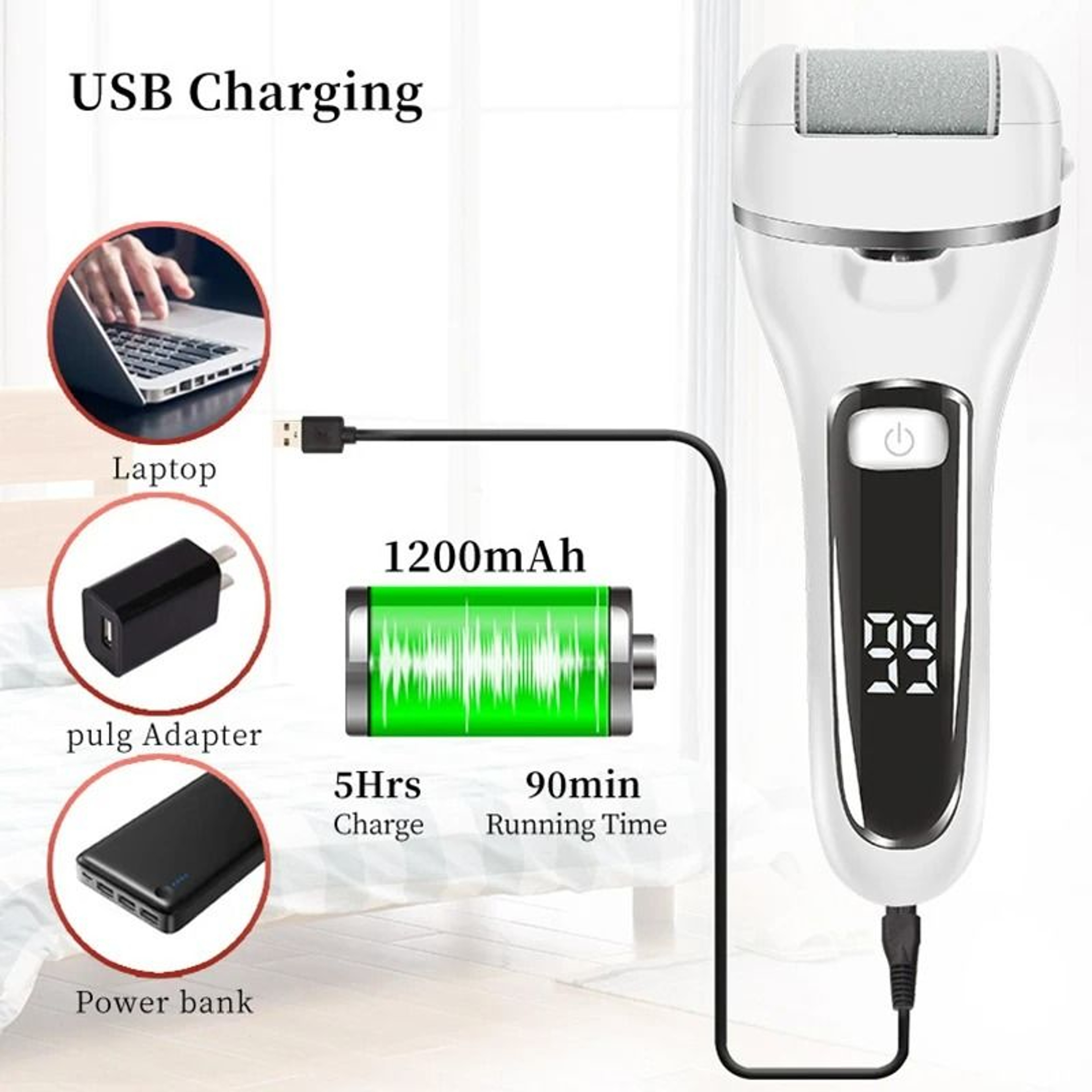 Professional Electric Foot Sandpaper Callus Remover 2