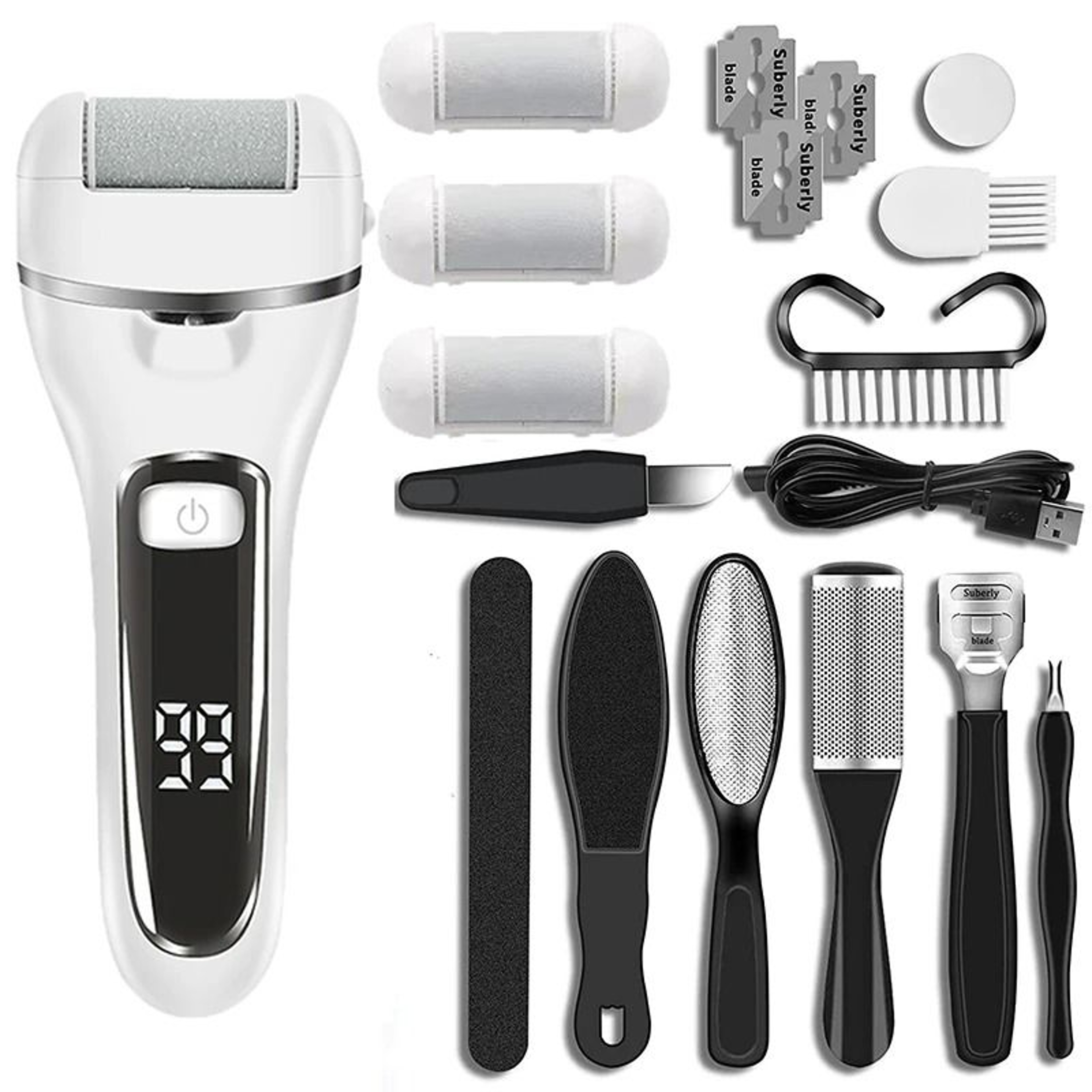 Professional Electric Foot Sandpaper Callus Remover 6