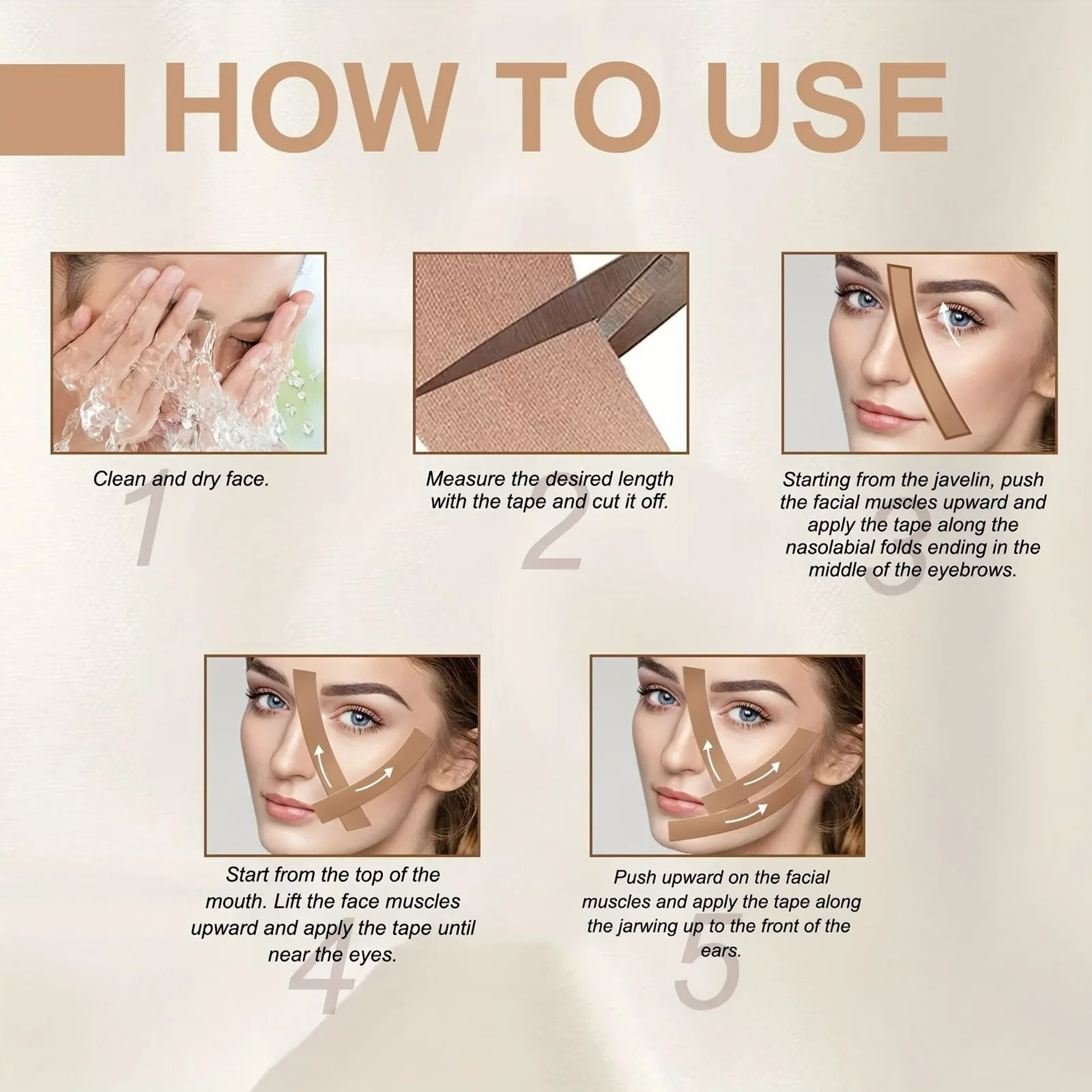 AntiWrinkle Face Kinesiology Tape 6