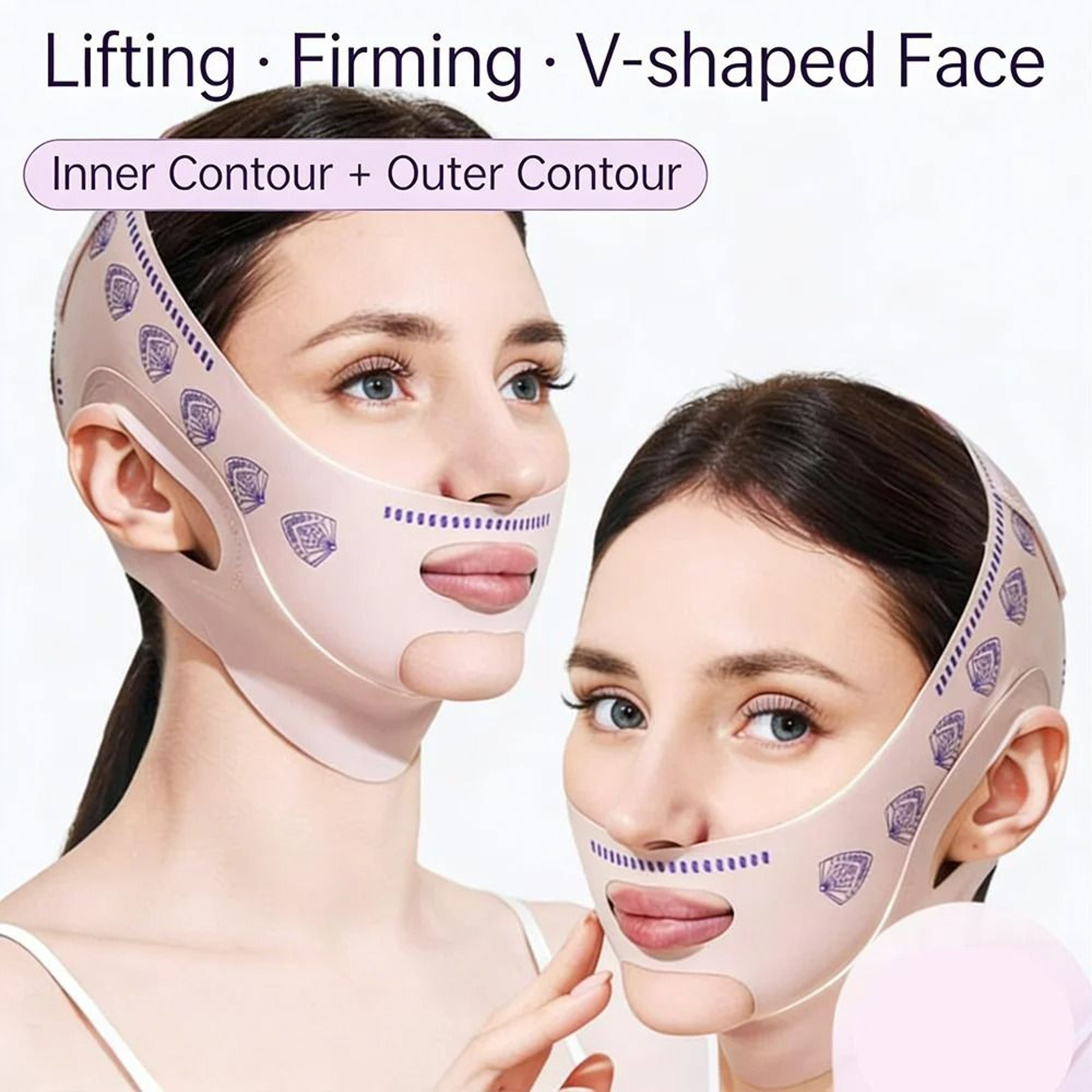Adjustable Face Sculpting Sleep Mask 2Piece Set 3
