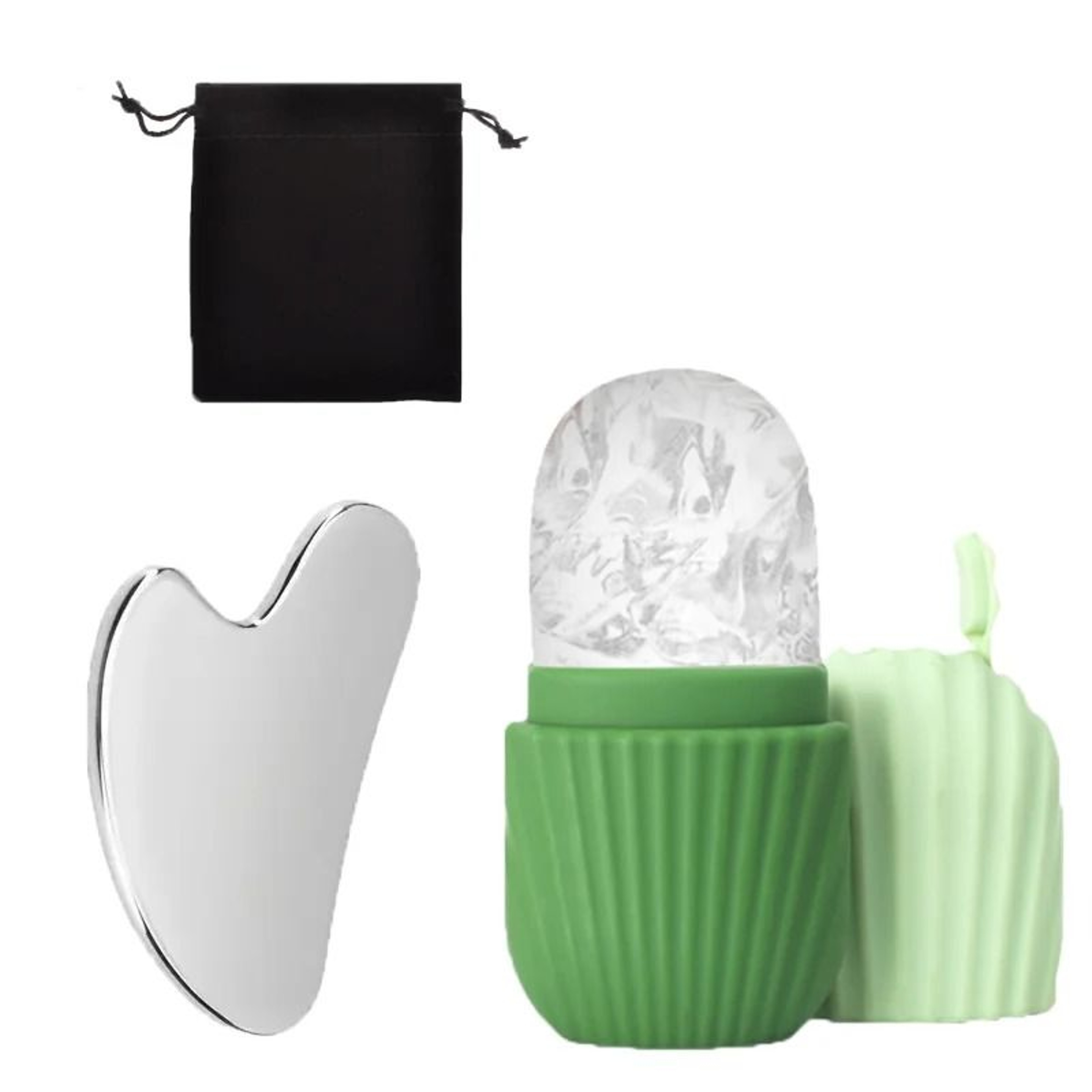 Stainless Steel Ice Facial Roller And Gua Sha Set 3Piece 11