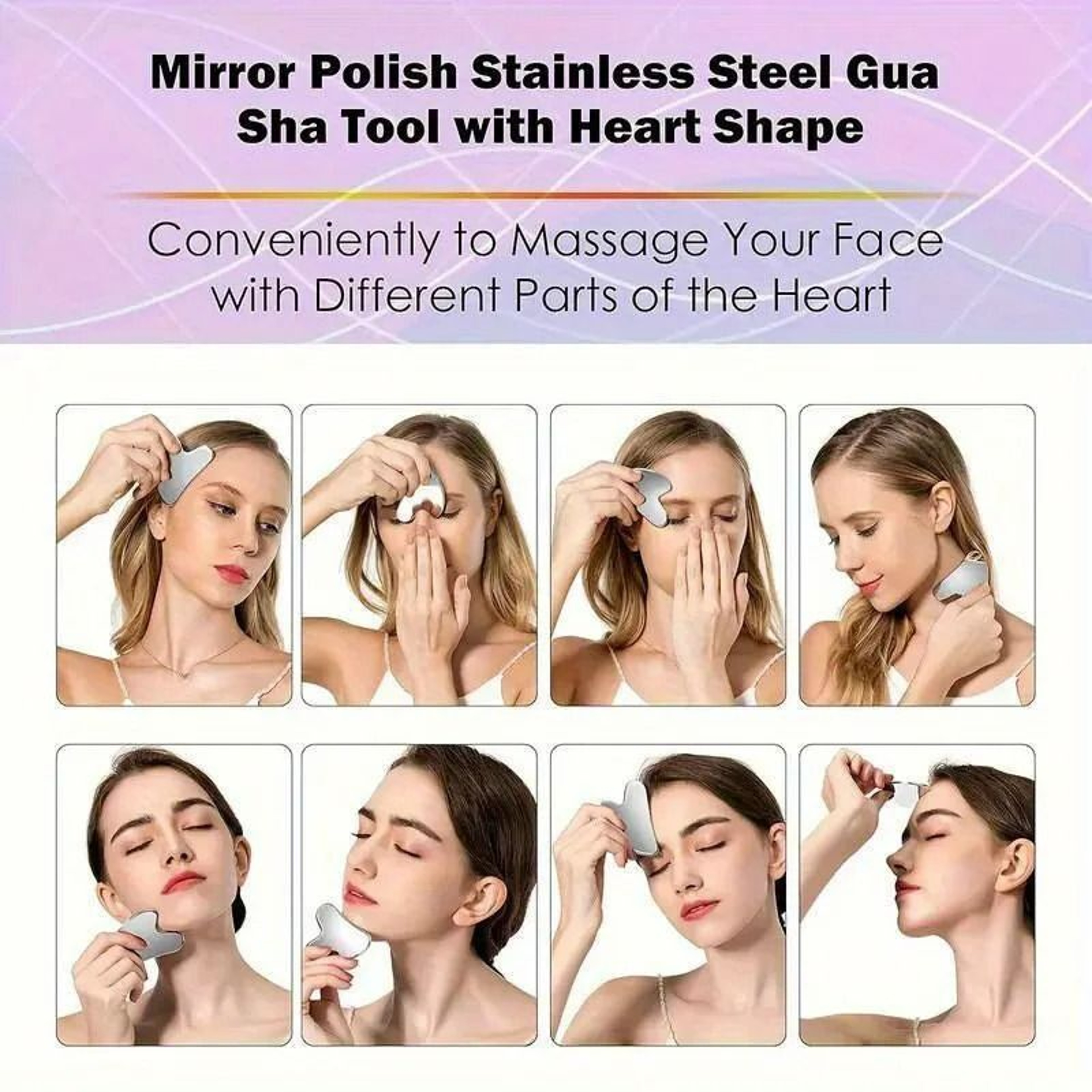 Stainless Steel Cooling Gua Sha Board 0
