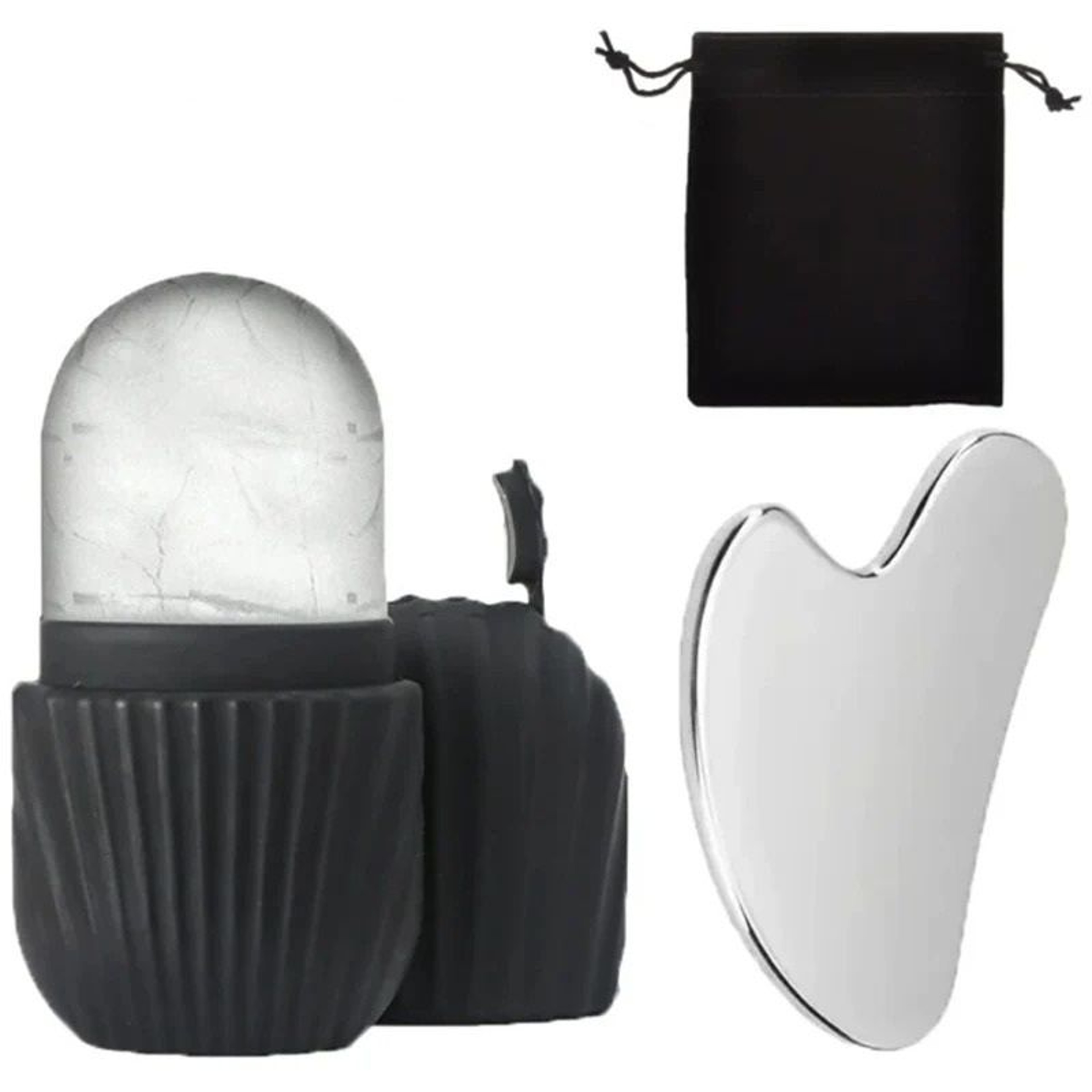 3Piece Stainless Steel Ice Roller  Gua Sha Beauty Set 0