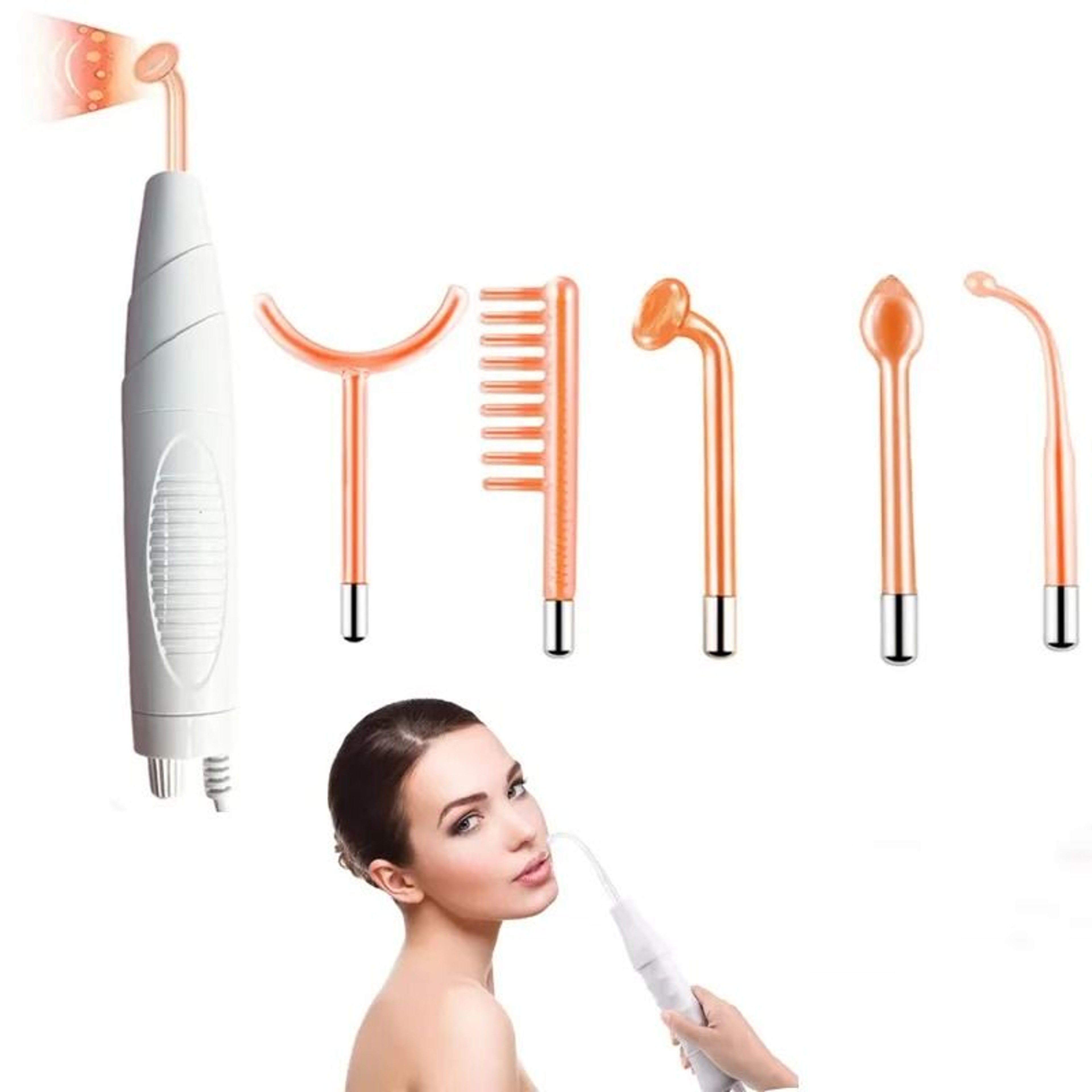 5in1 Professional High Frequency Facial Skin Therapy Wand Kit 2