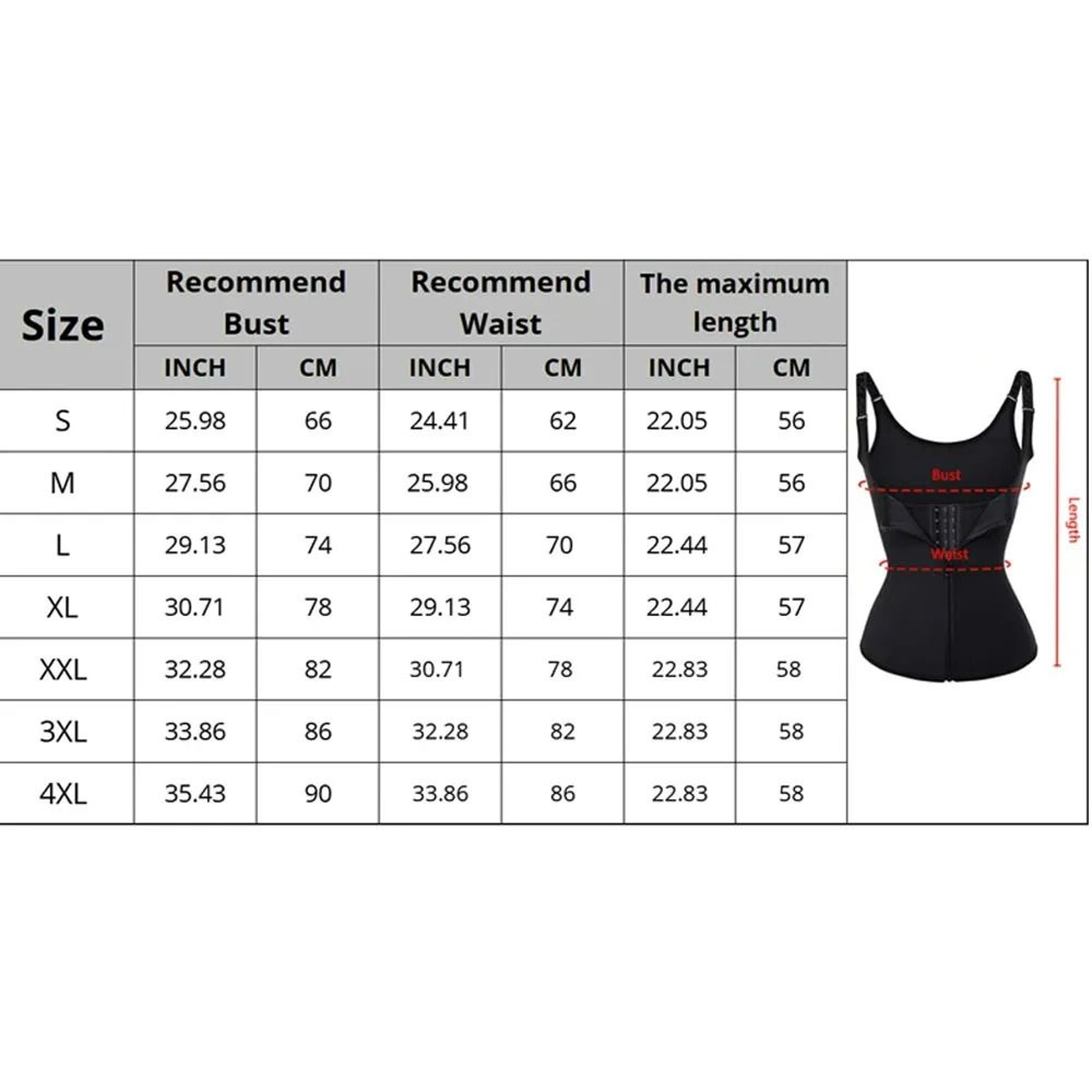 Neoprene Zipper Sauna Tank Top Waist Trainer Vest 5