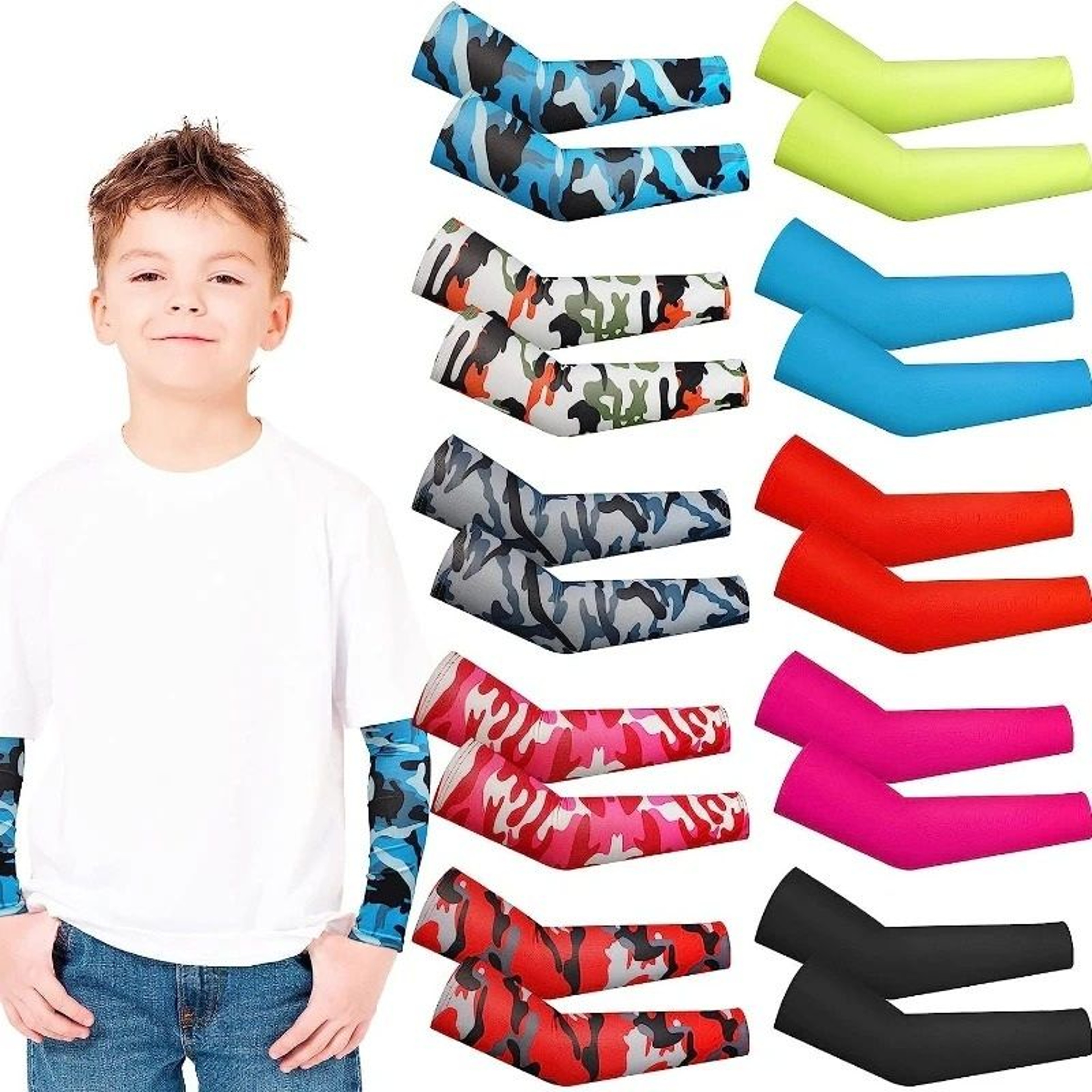 Kids UV Sun Protection Cooling Arm Sleeves 0
