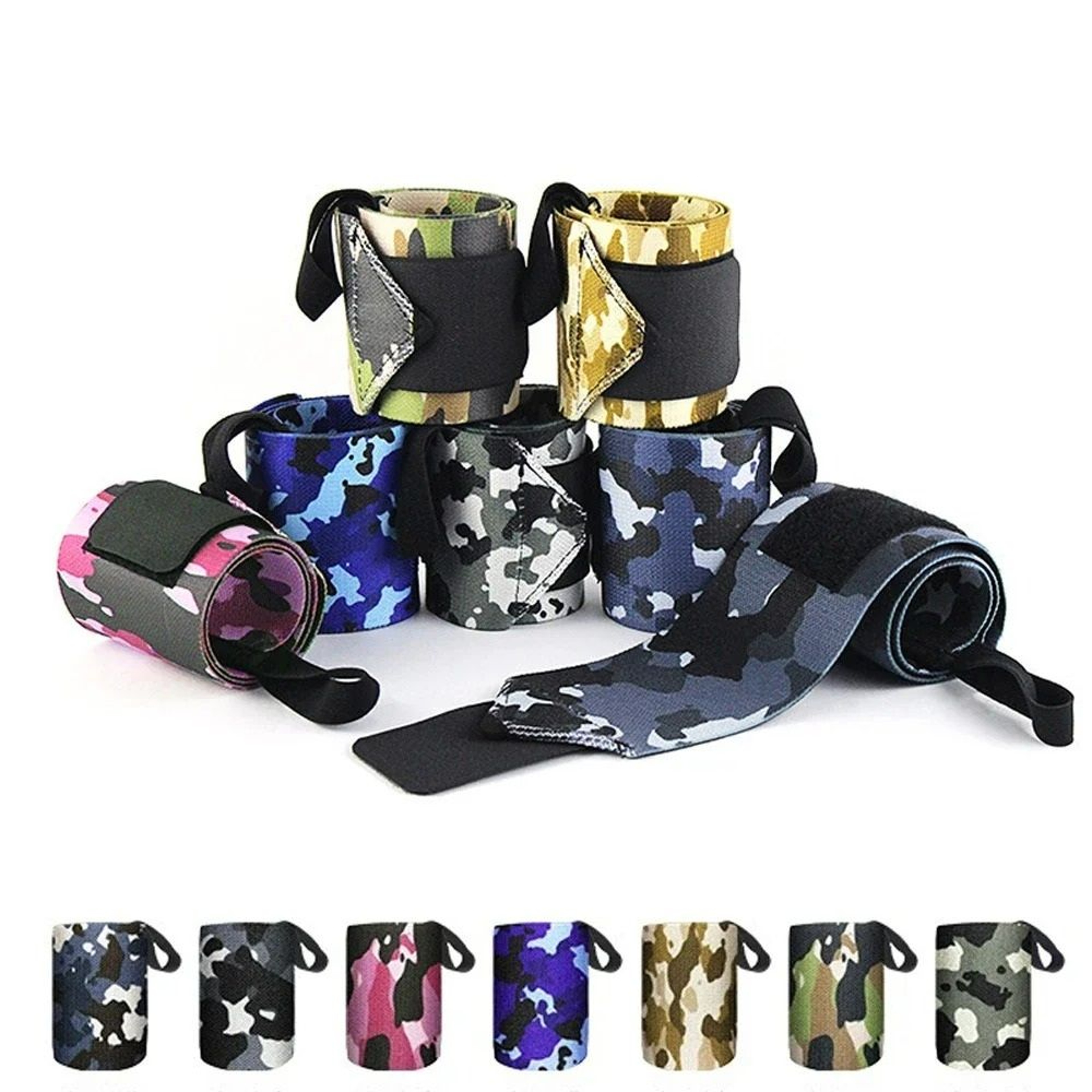 Adjustable Camouflage Gym Wrist Wrap  Weightlifting Strap 0