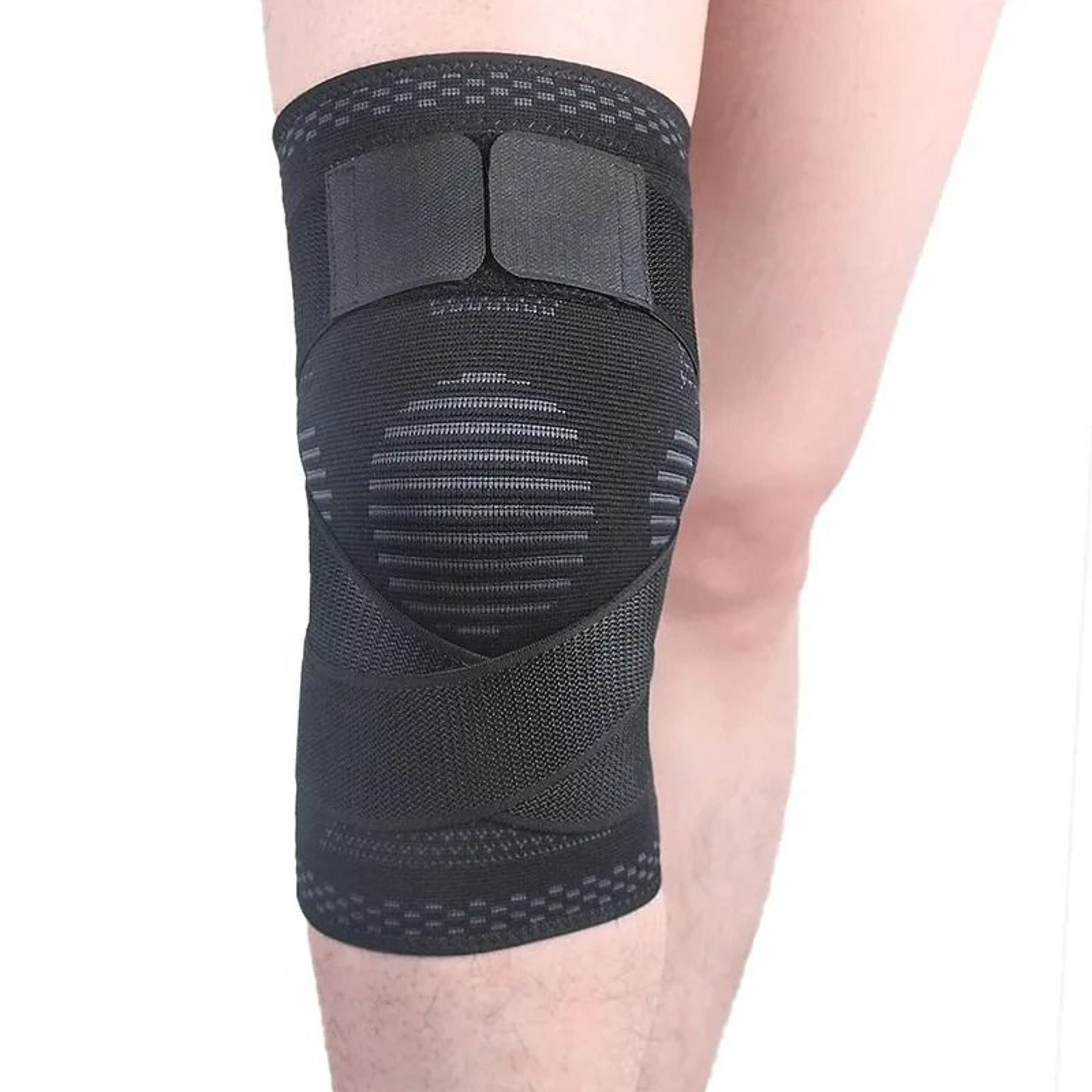 Compression Knee Sleeve With Integrated Stabilizing Bandage 5