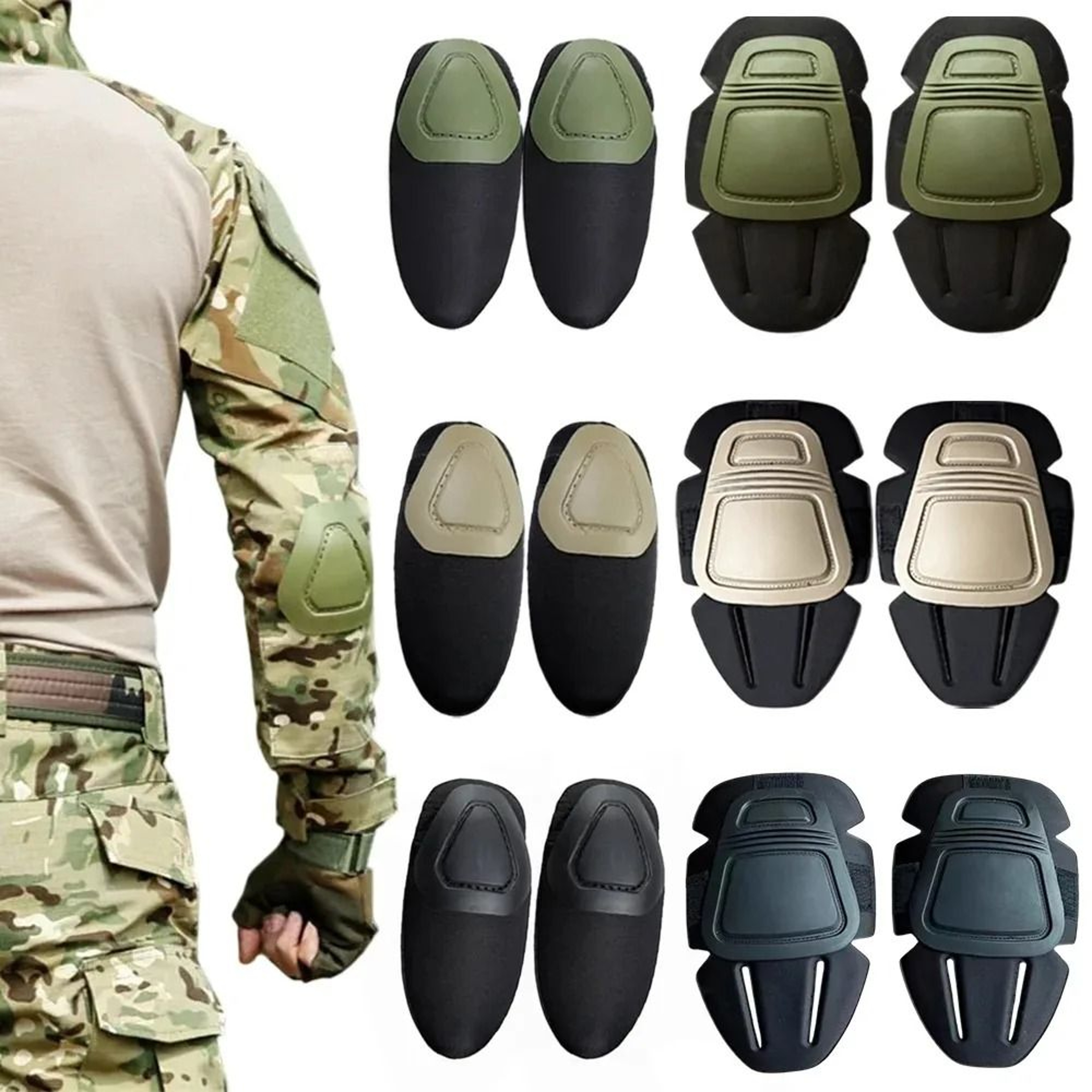 4Piece Tactical Insert Knee And Elbow Protective Pads Set 0