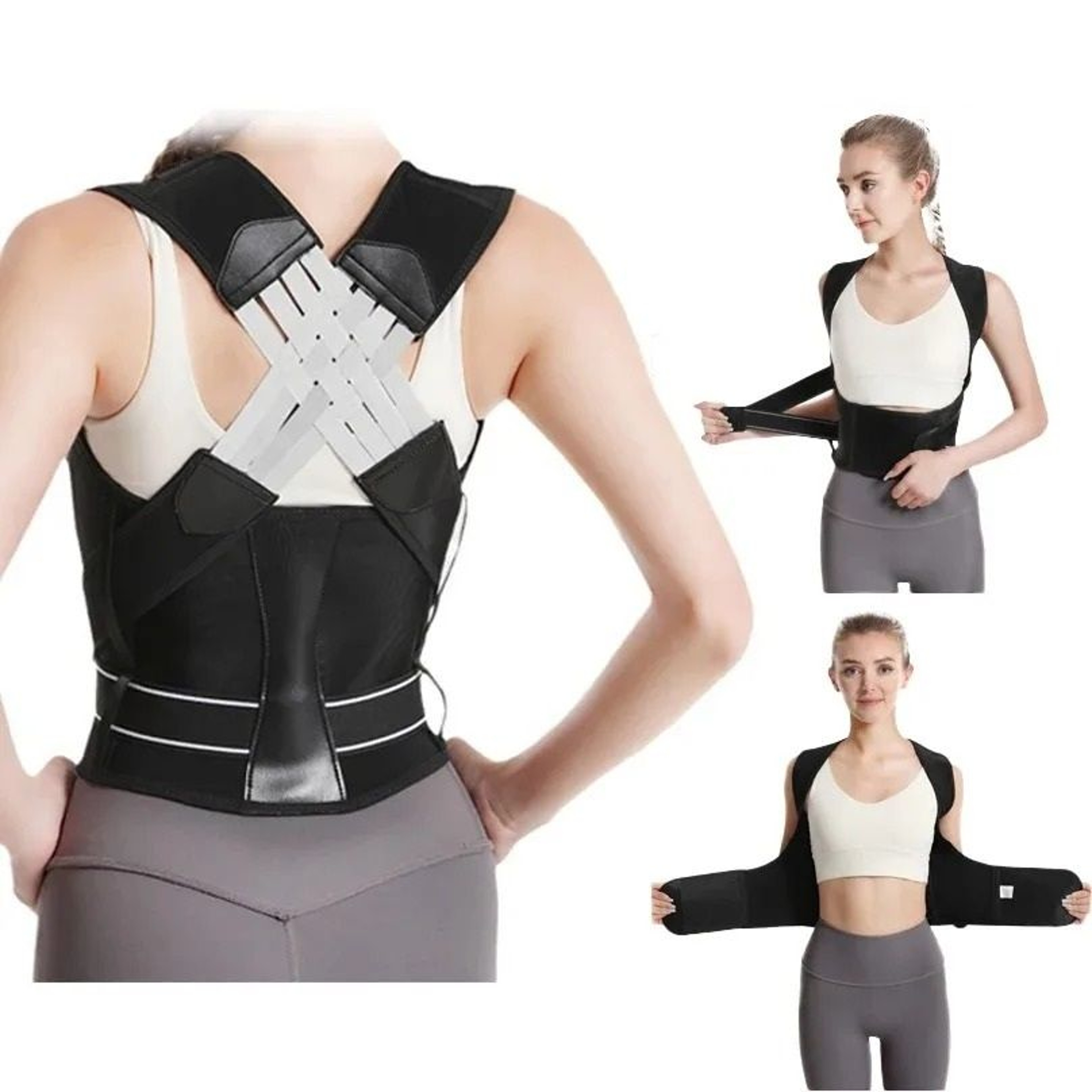 Premium Breathable Back Posture Corrector Brace Women Men  Kids 0