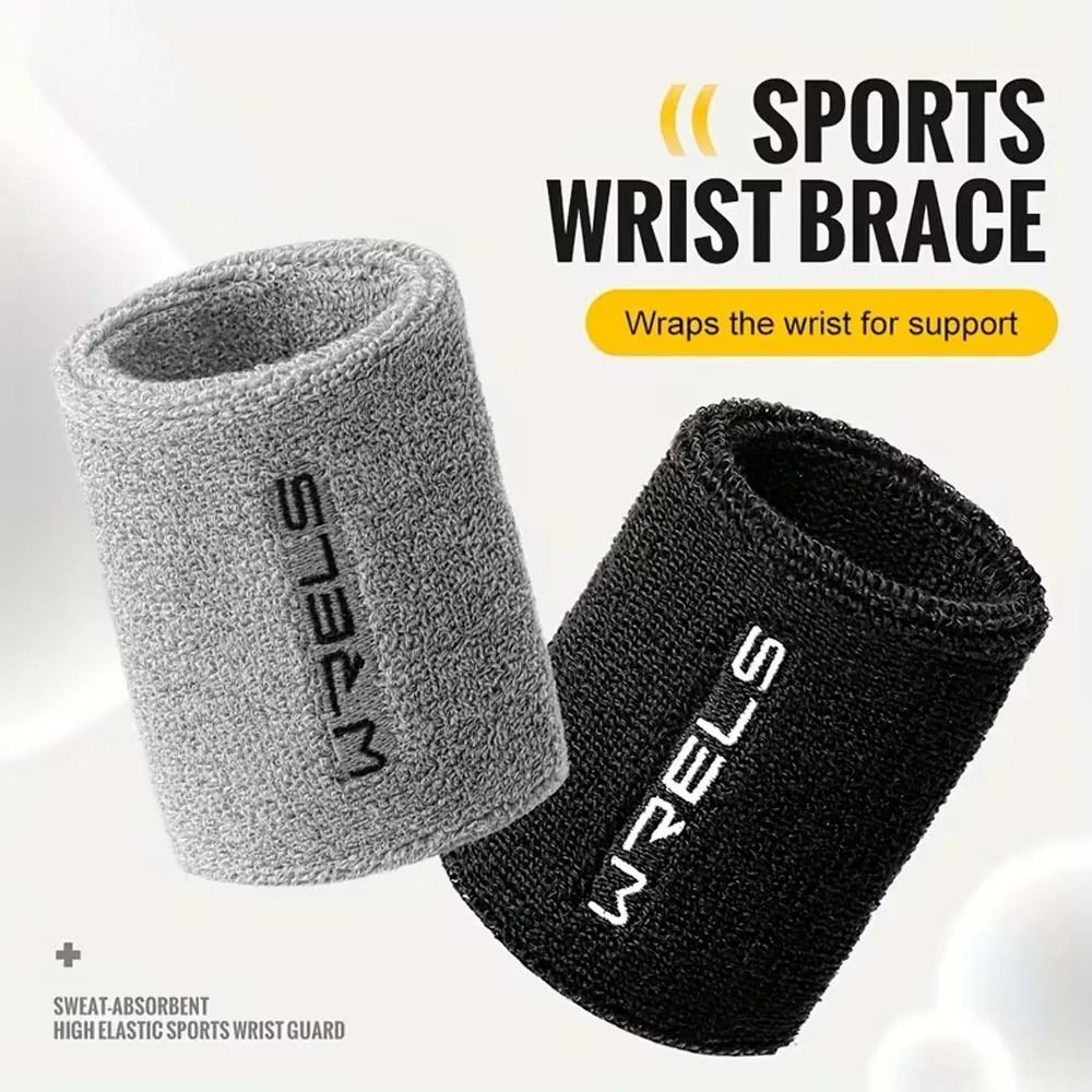 HighAbsorbency Athletic Wristbands And Elastic Workout Sweatbands 1
