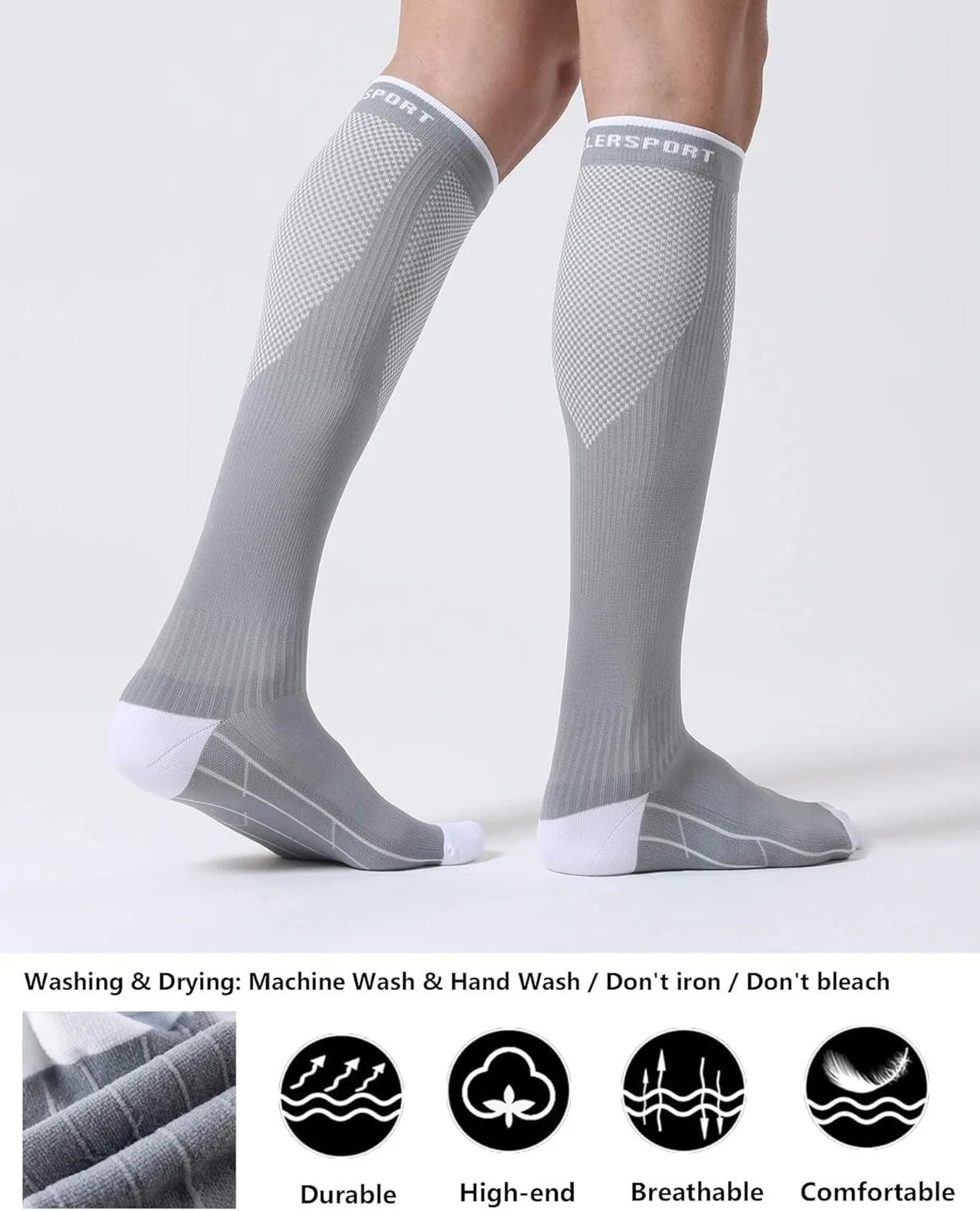 Therapeutic Athletic Compression Socks With Graduated Arch Support 1