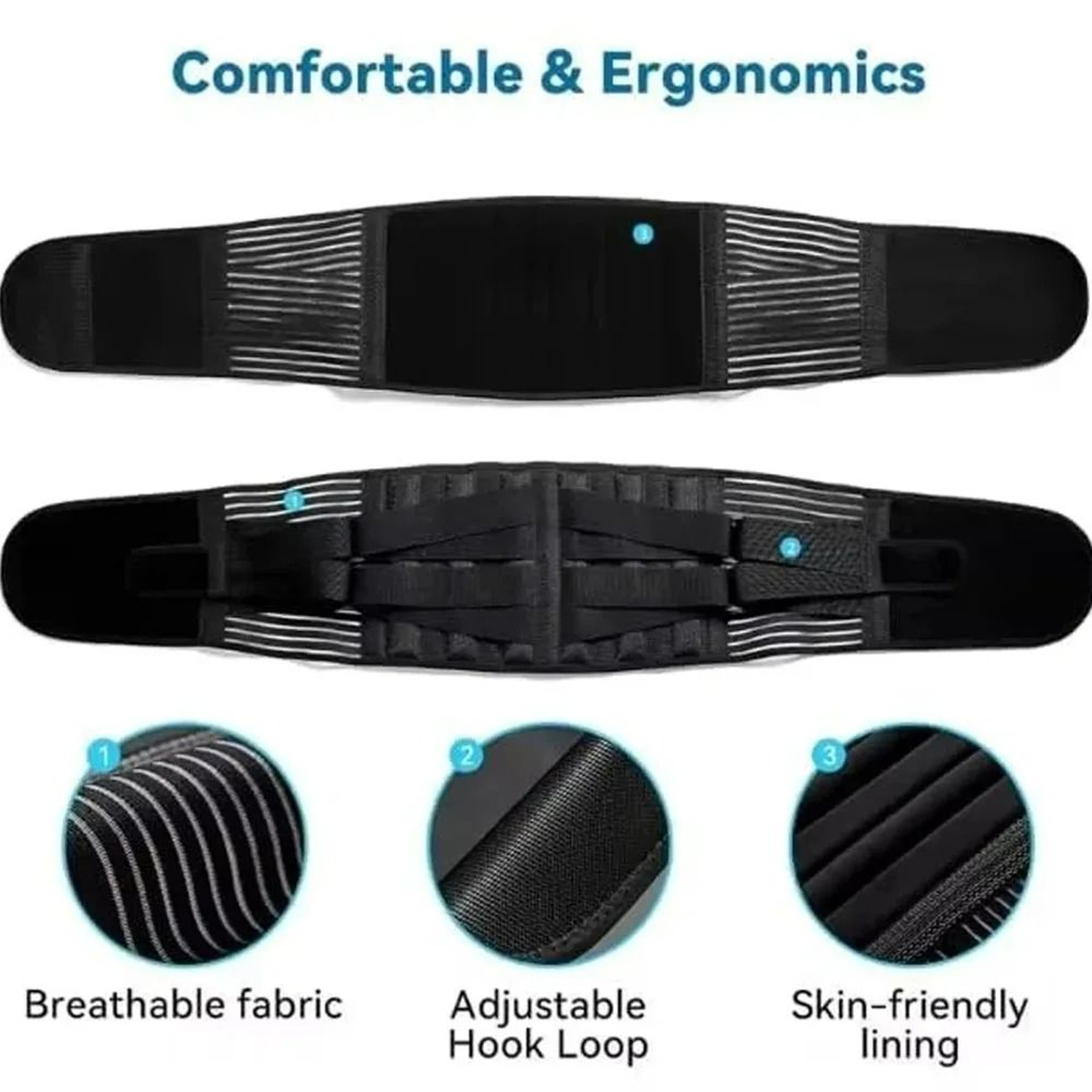 Lower Back Support Belt And Adjustable Lumbar Brace 2