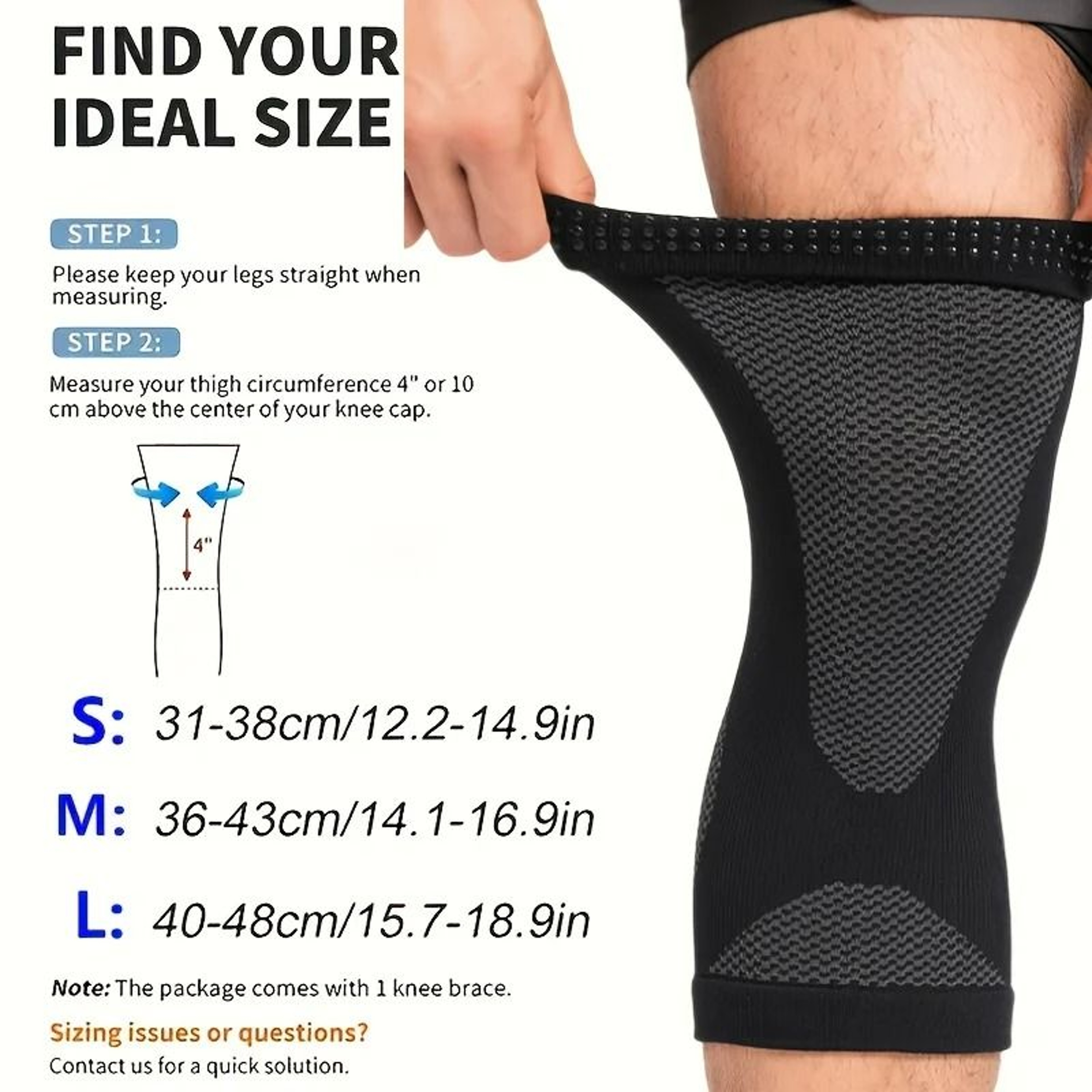 Ultra-Thin Non-Slip Knee Compression Sleeves and Breathable Elastic Support – view 1