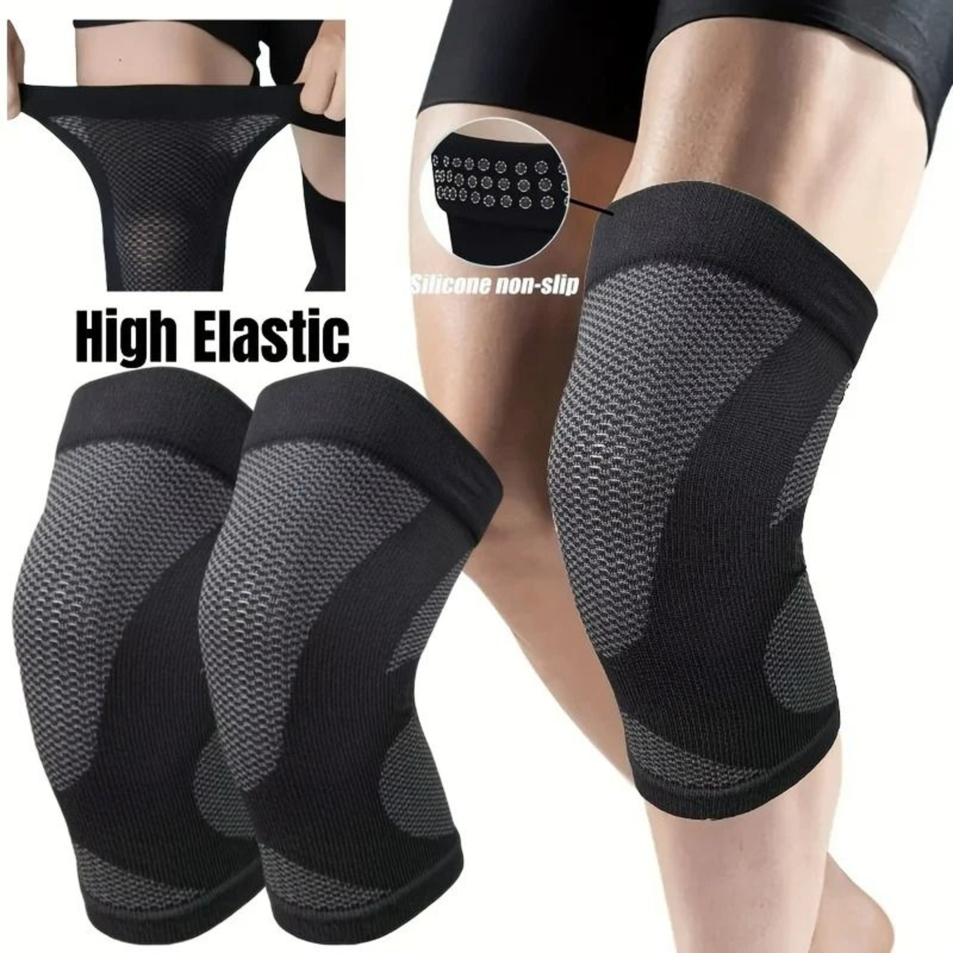 UltraThin NonSlip Knee Compression Sleeves And Breathable Elastic Support 1
