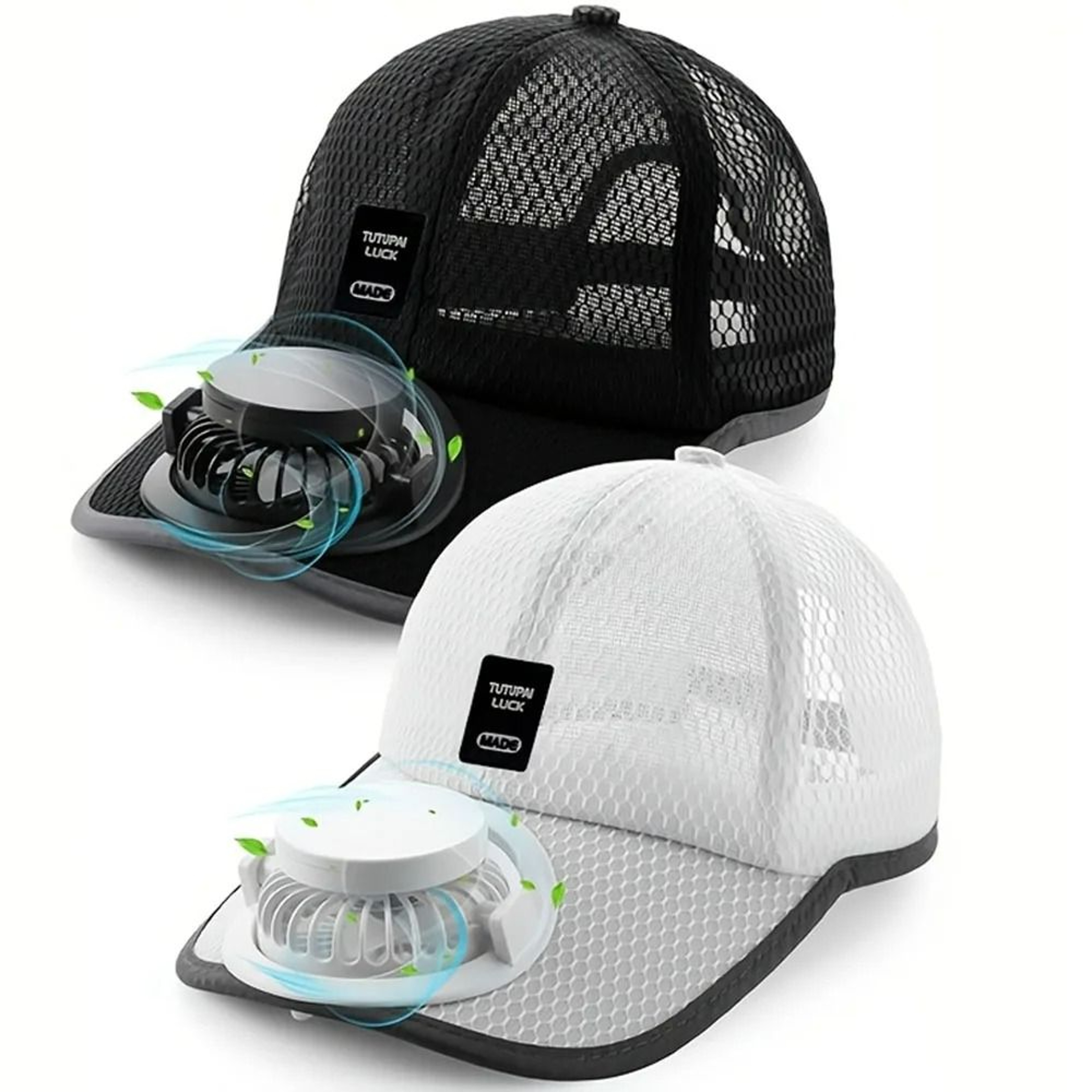 Breathable Outdoor Sunhat With Integrated DualPowered Cooling Fan 0